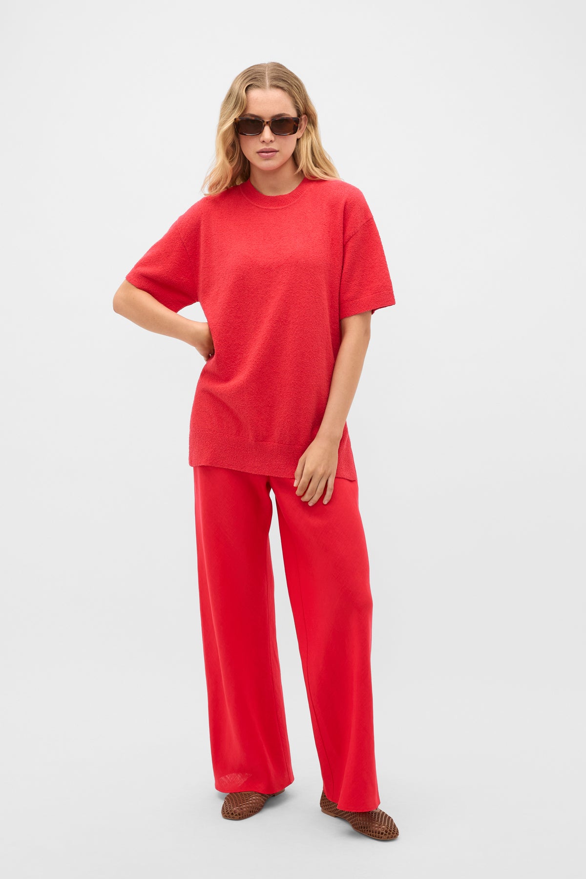Boucle Oversized Knit Tee