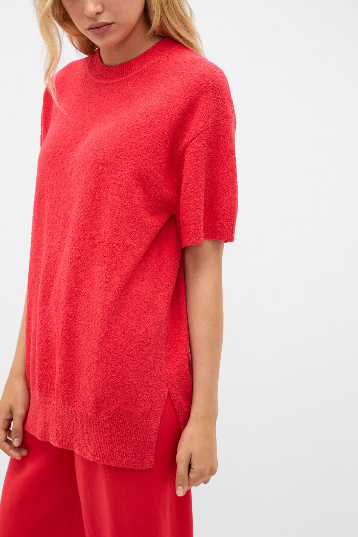 Boucle Oversized Knit Tee