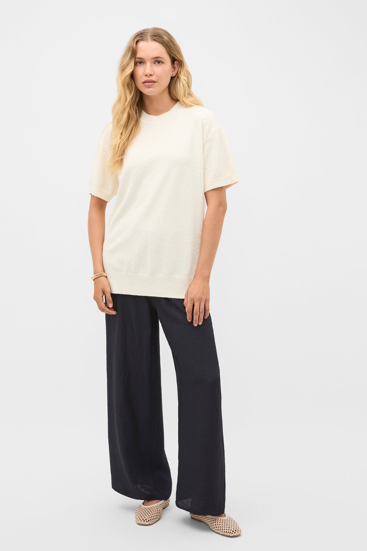Boucle Oversized Knit Tee