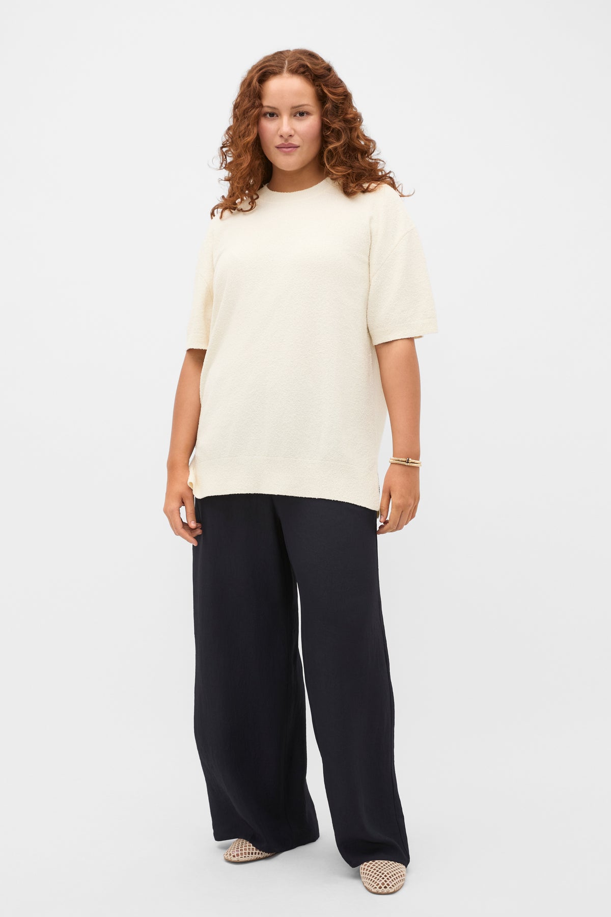 Boucle Oversized Knit Tee