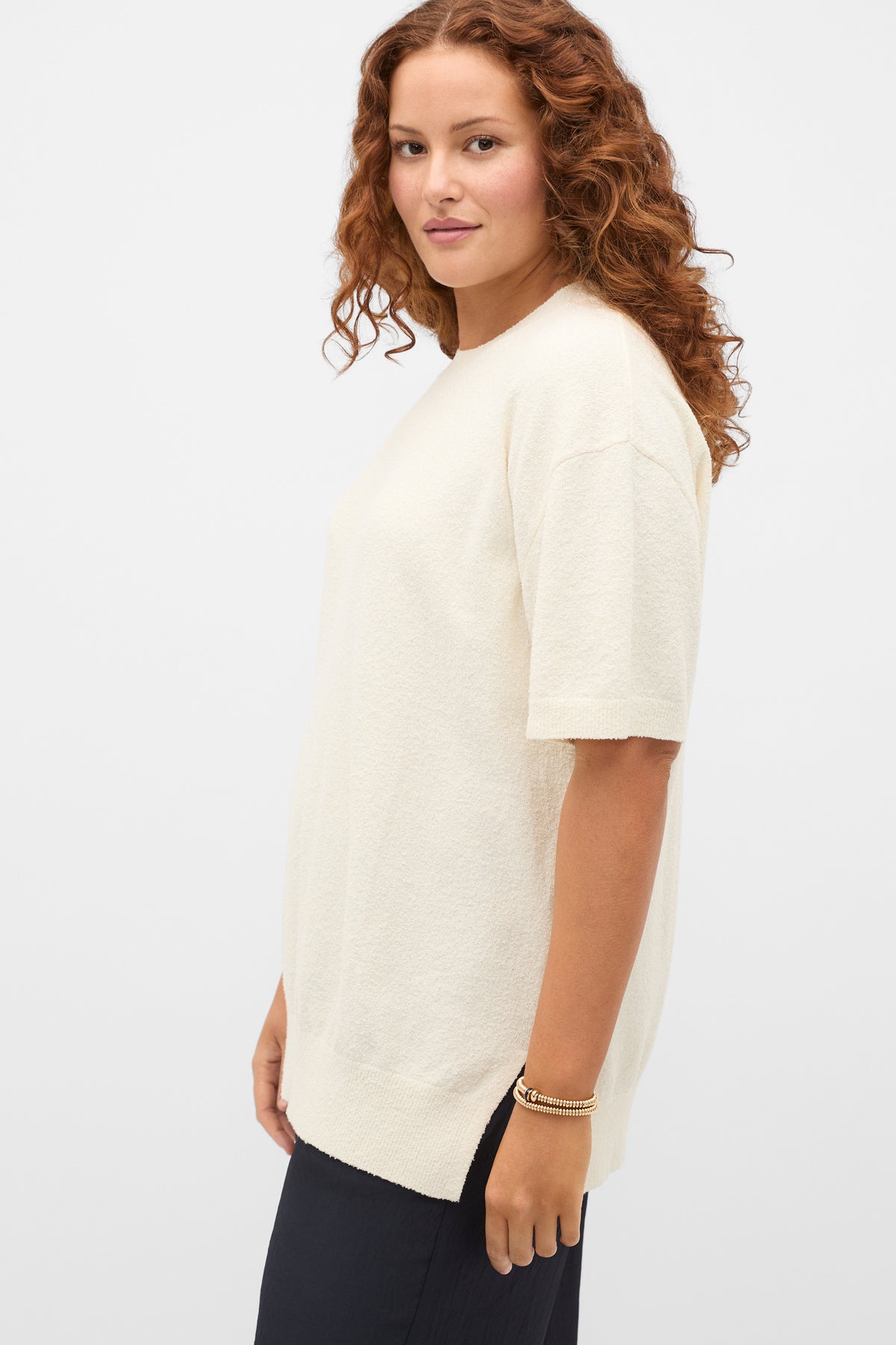 Boucle Oversized Knit Tee