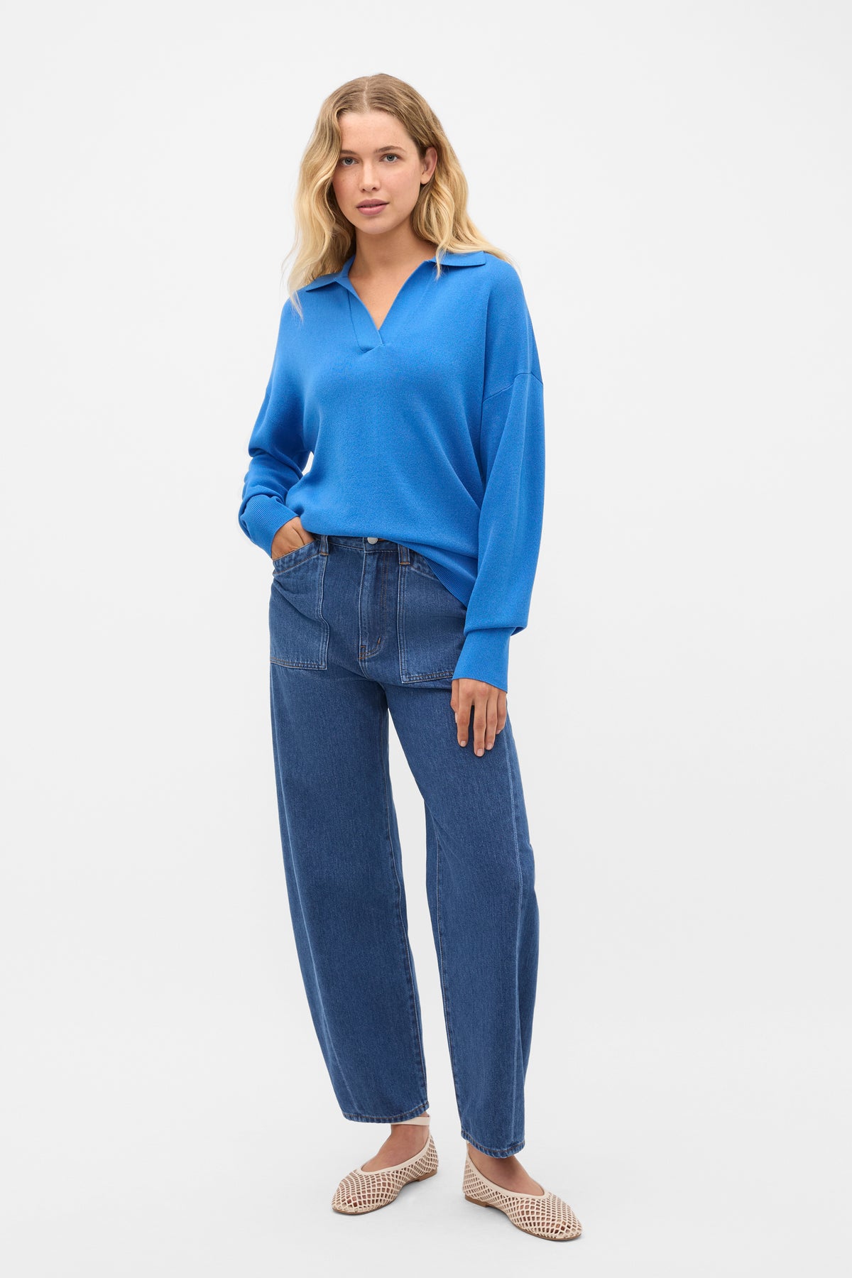 Relaxed Polo Knit