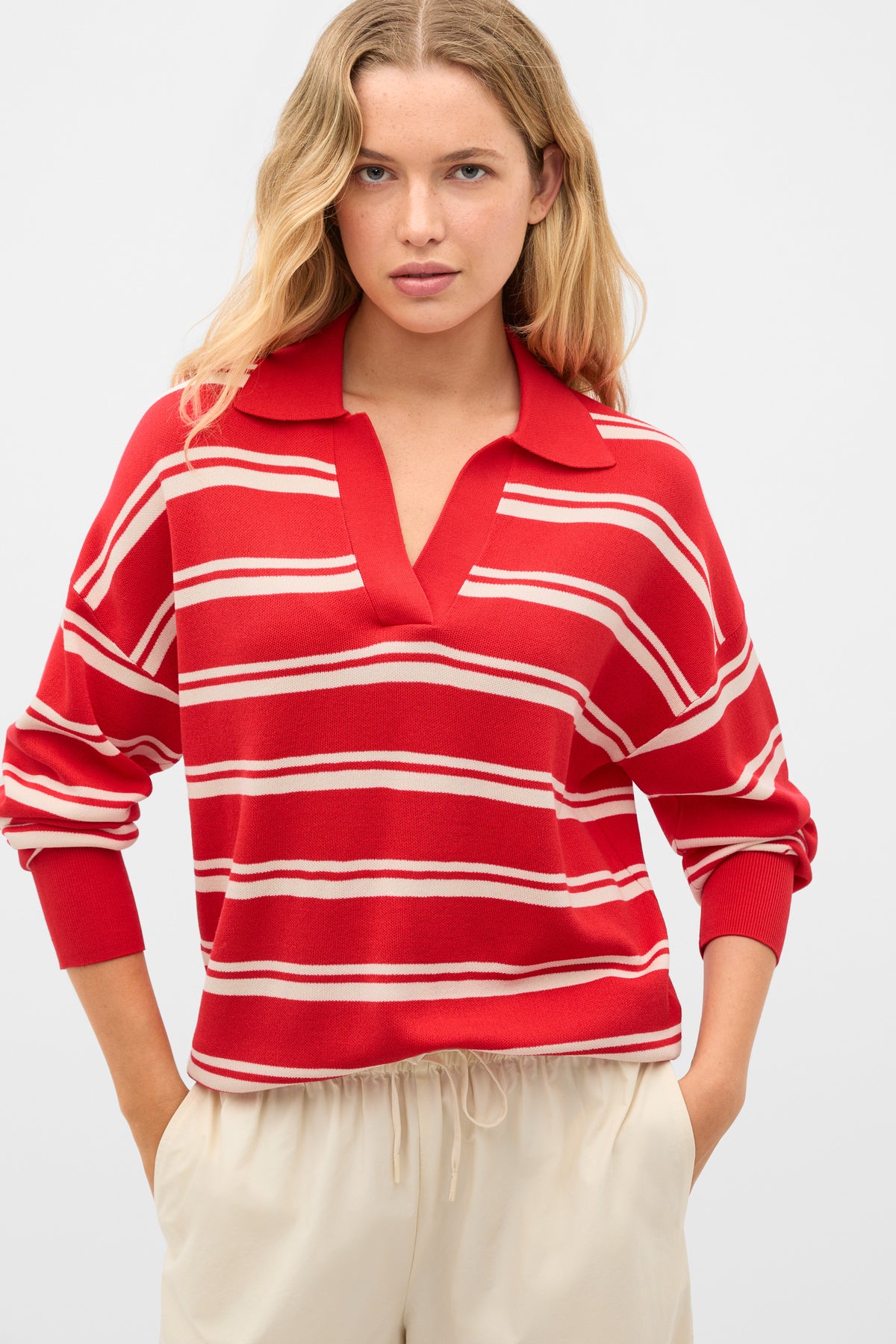 Relaxed Polo Knit