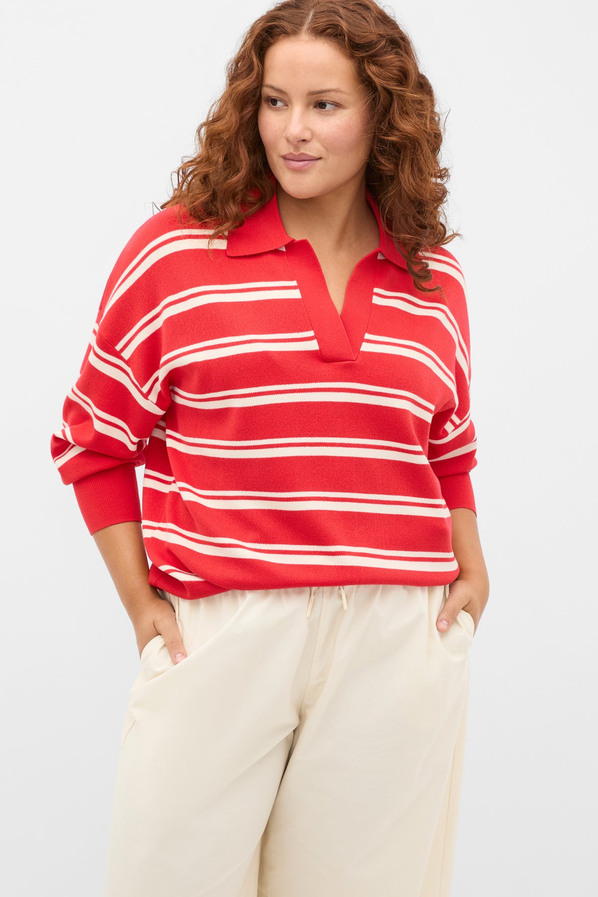 Relaxed Polo Knit