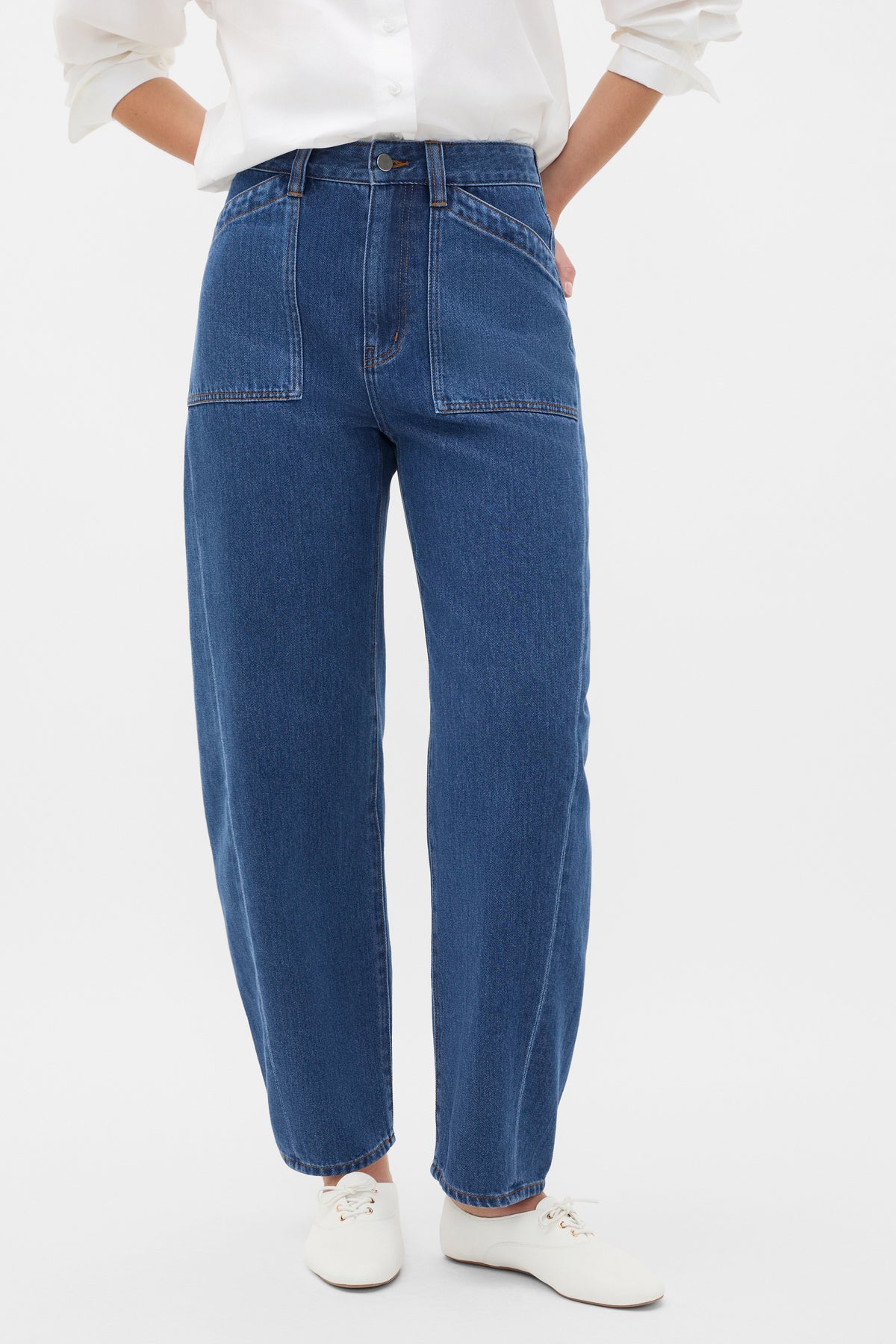Barrel Leg Pocket Jean