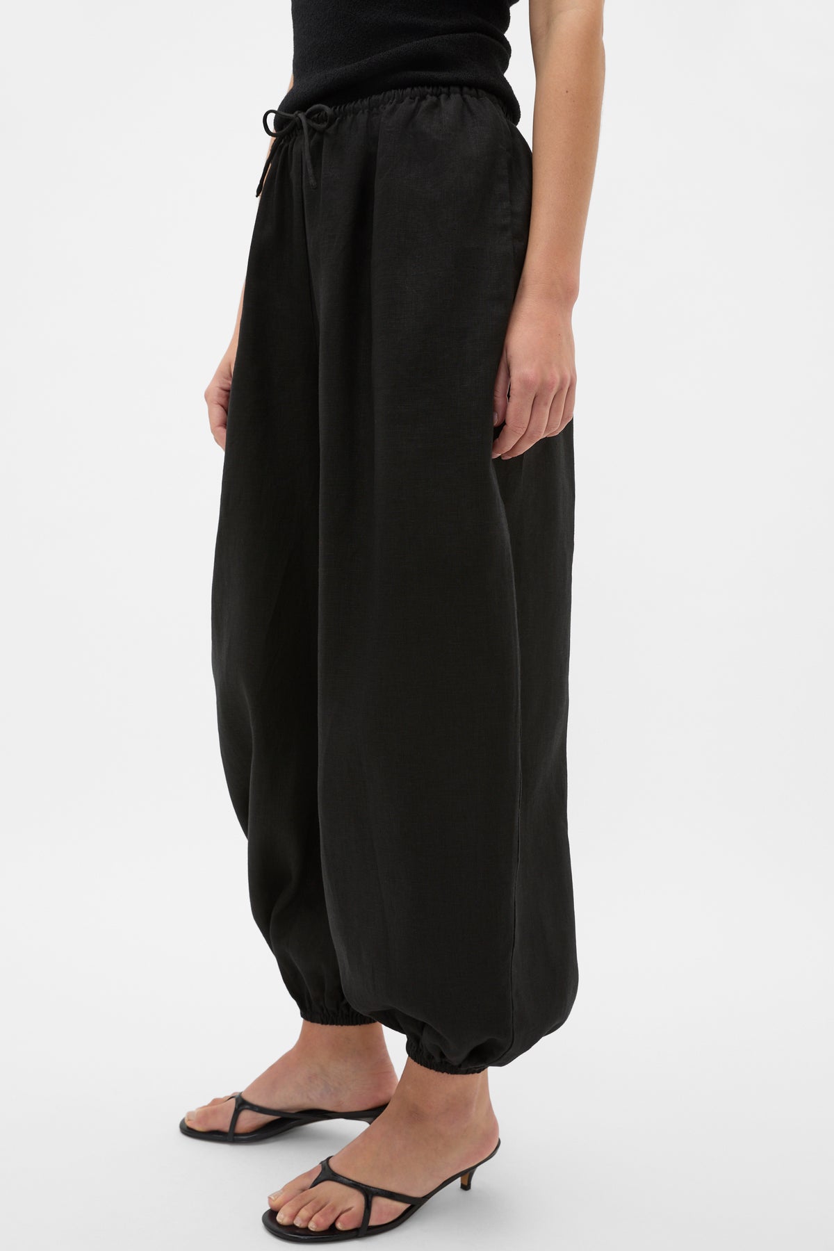 Linen Balloon Tie Pant