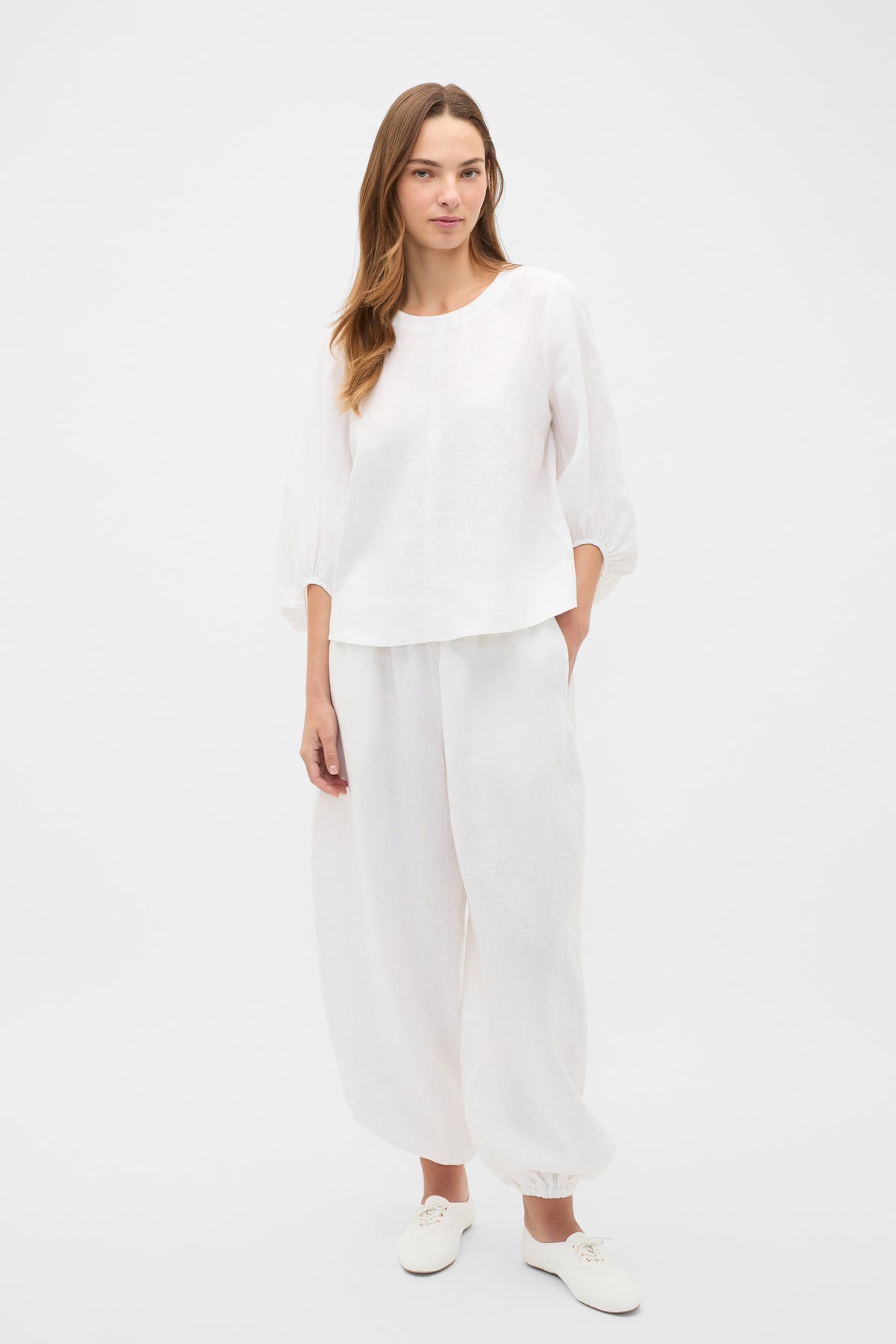 Linen Balloon Tie Pant