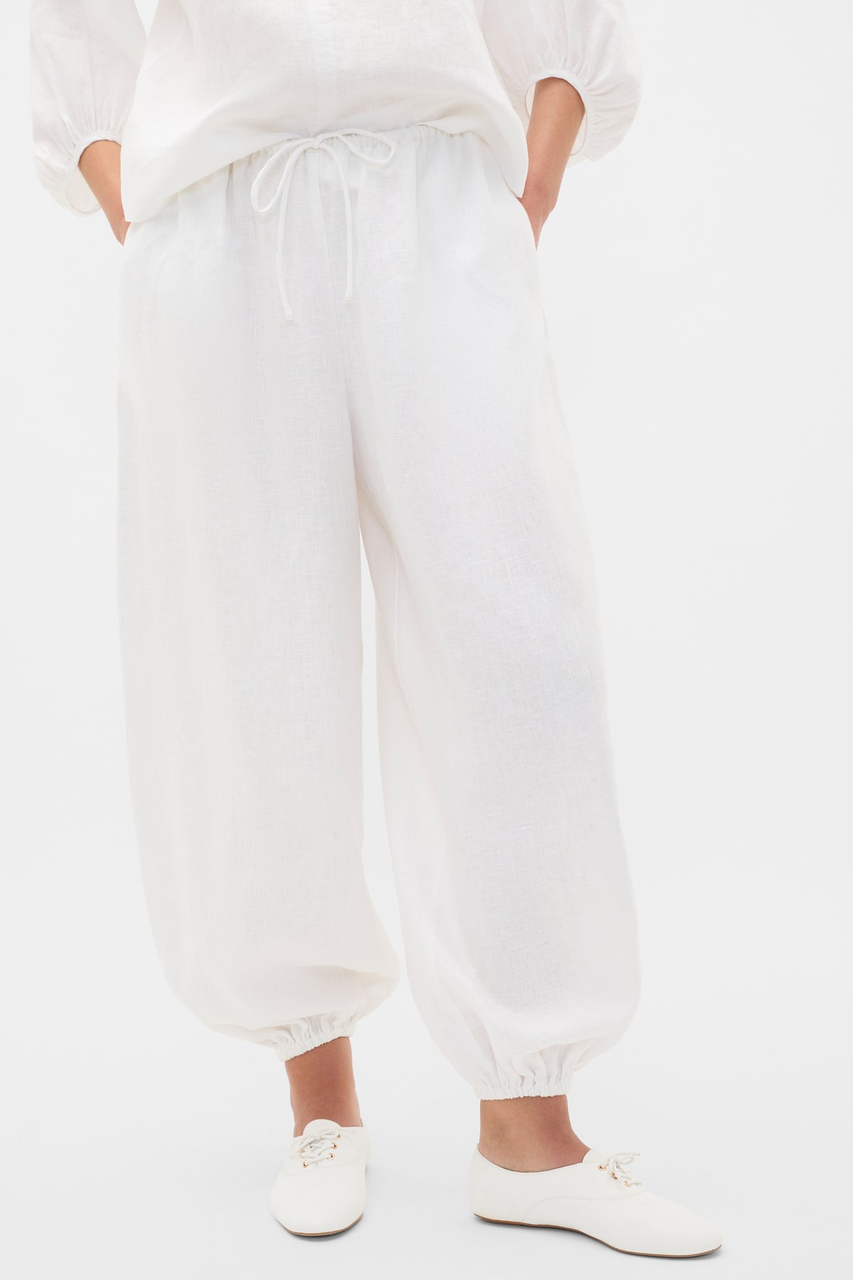 Linen Balloon Tie Pant
