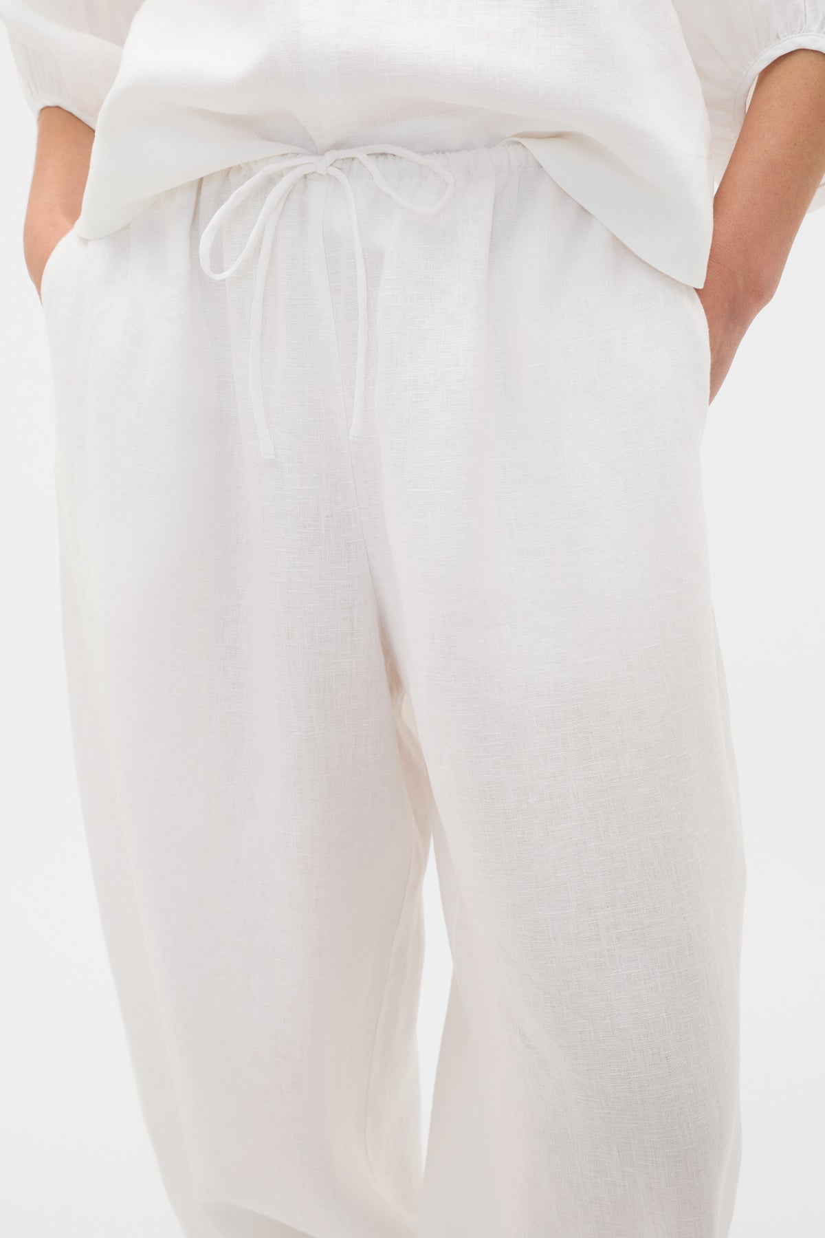 Linen Balloon Tie Pant