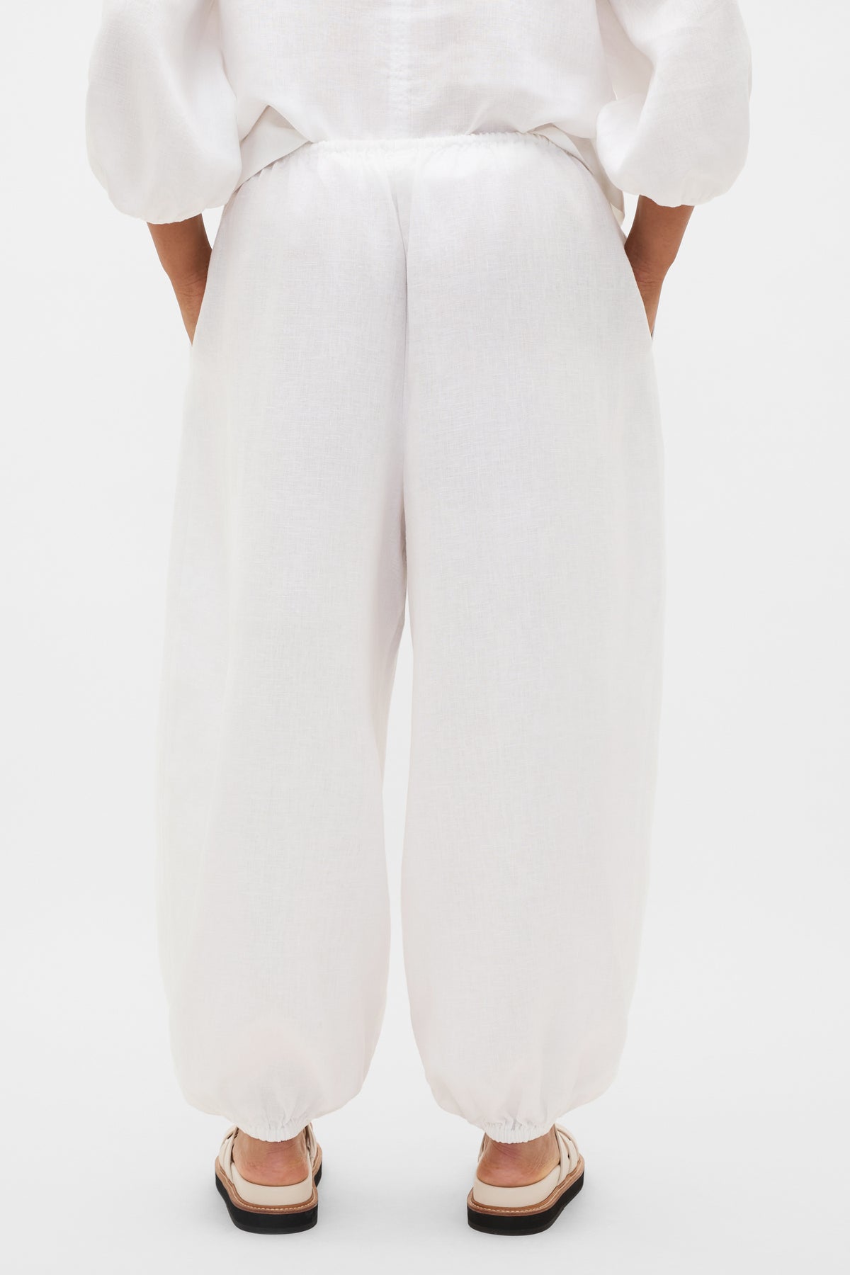 Linen Balloon Tie Pant
