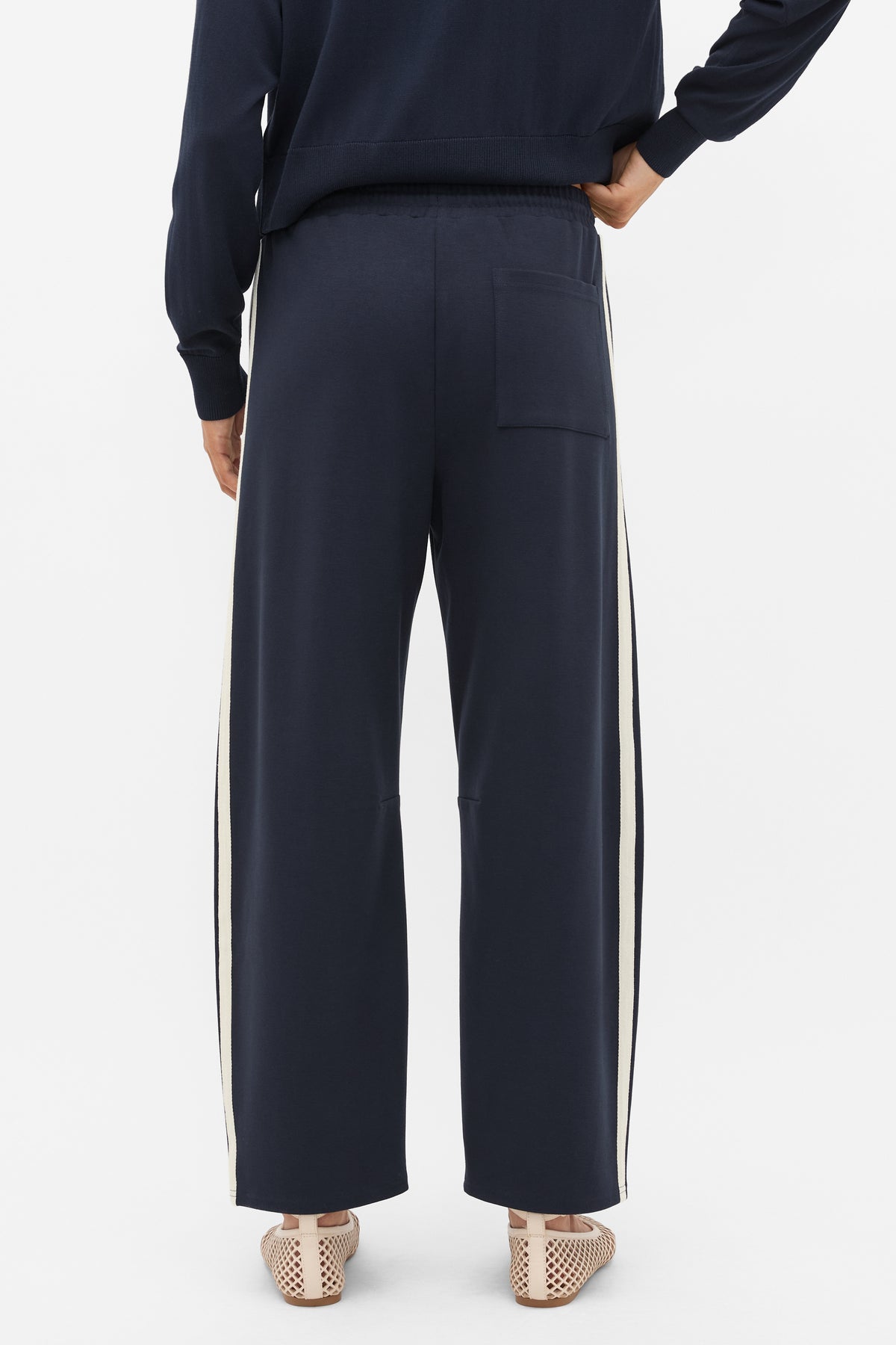 Side Stripe Barrel Leg Pant