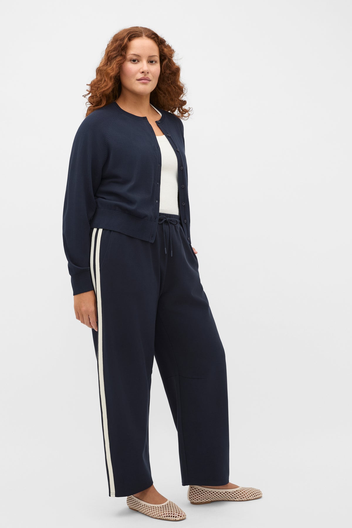 Side Stripe Barrel Leg Pant