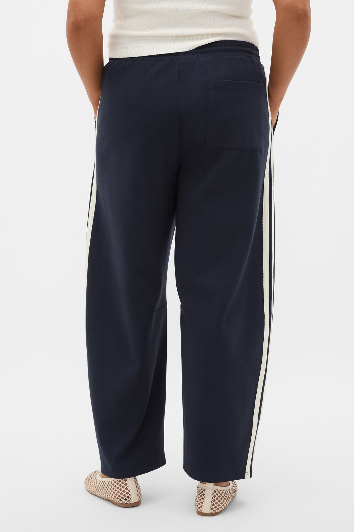 Side Stripe Barrel Leg Pant