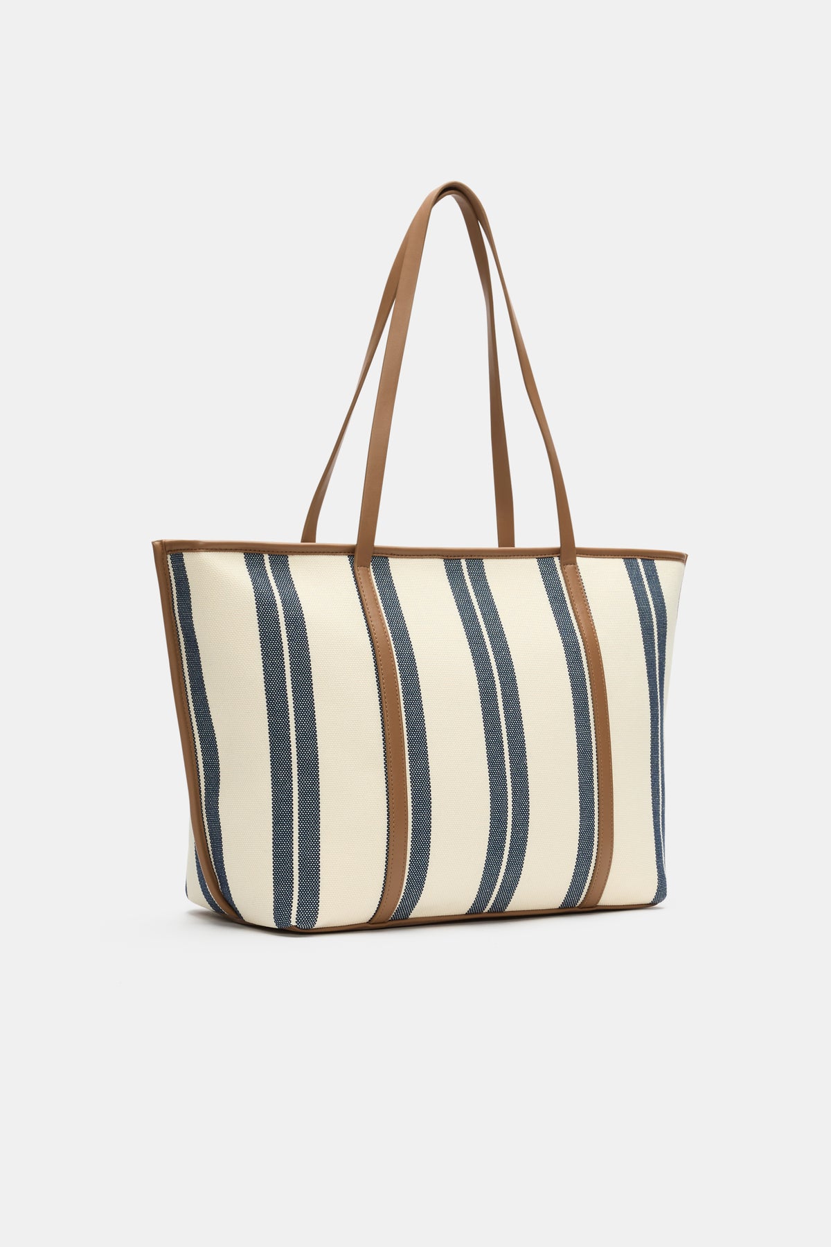 Trim Detail Stripe Tote