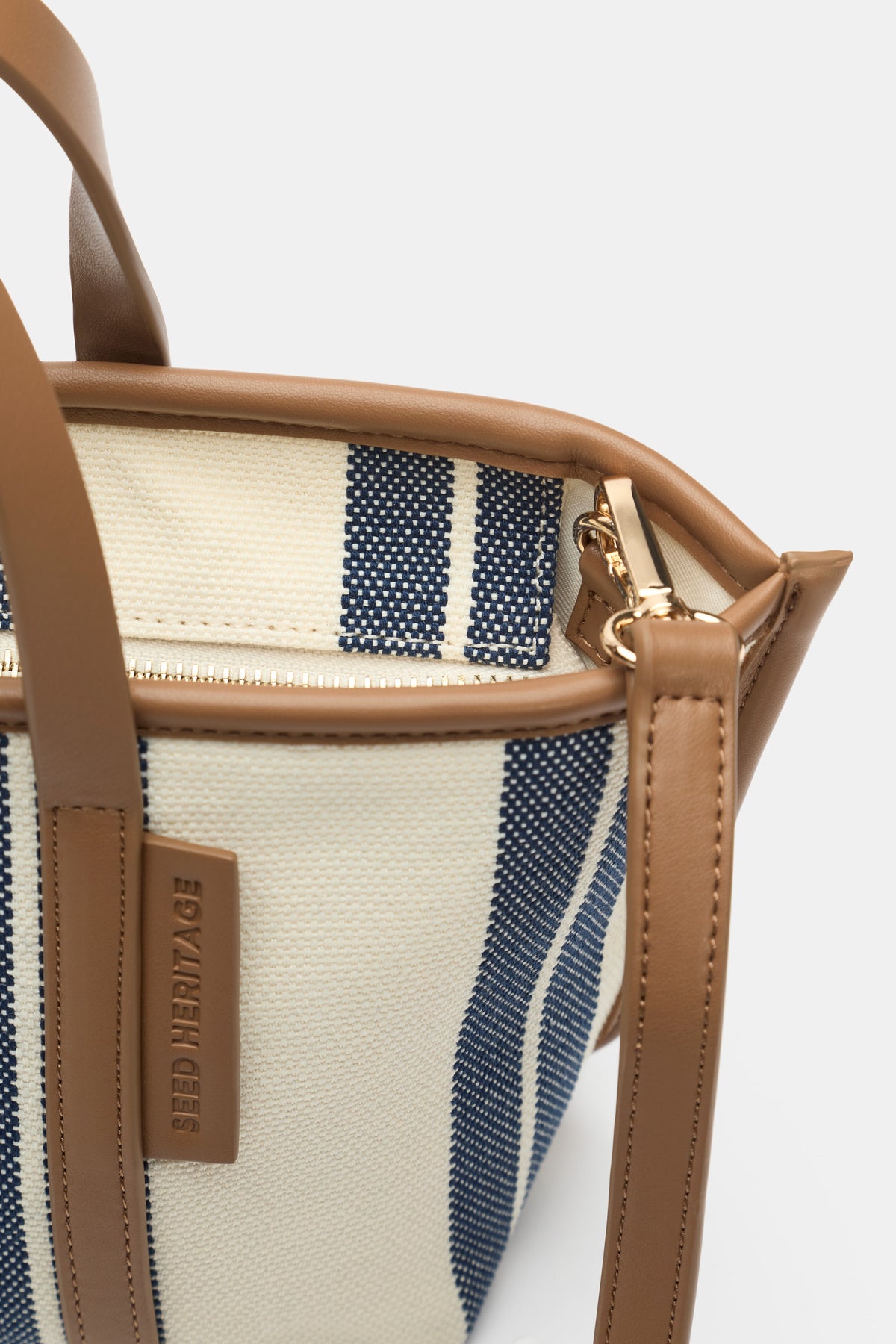 Trim Detail Stripe Mini Tote