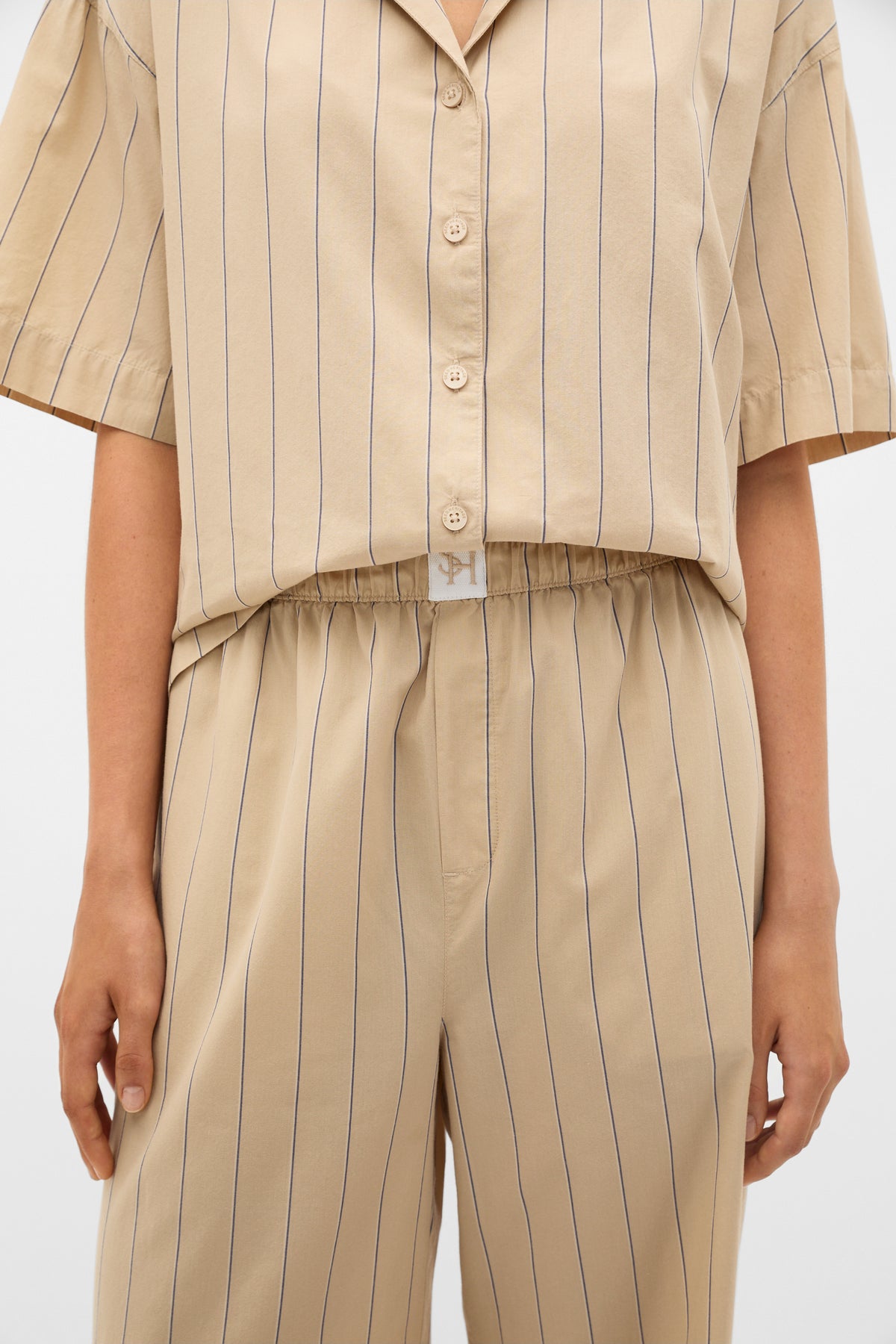 Stripe Shirt and Pant PJ Set