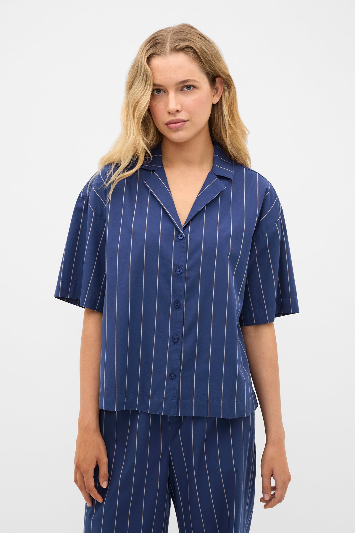 Stripe Shirt and Pant PJ Set