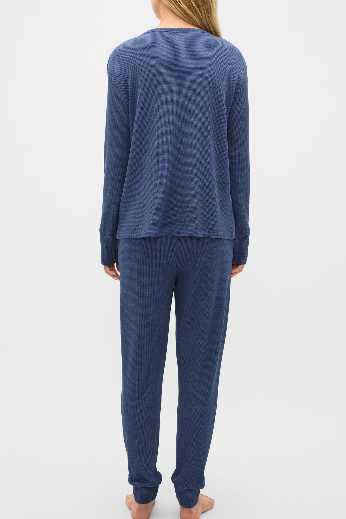 Waffle Top and Pant PJ Set