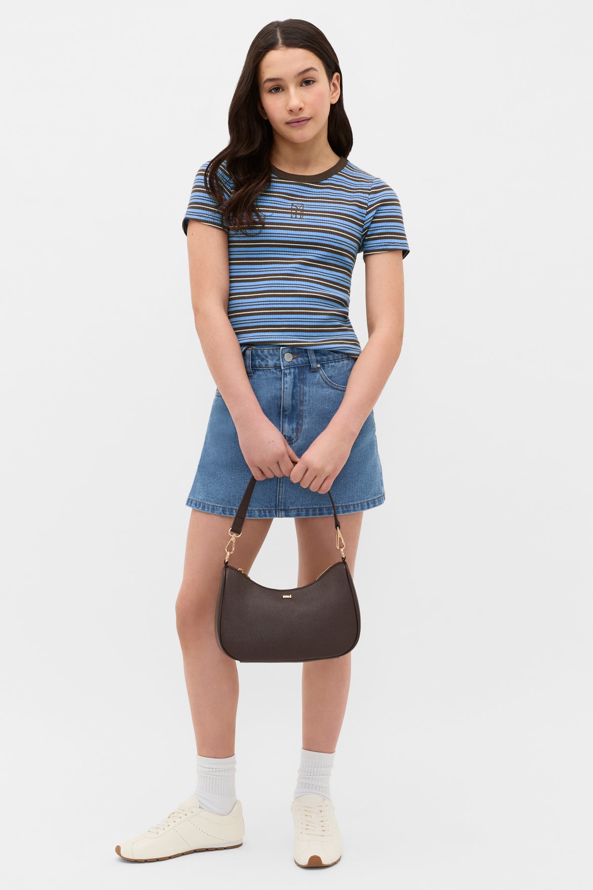 Stripe Logo Rib Tee
