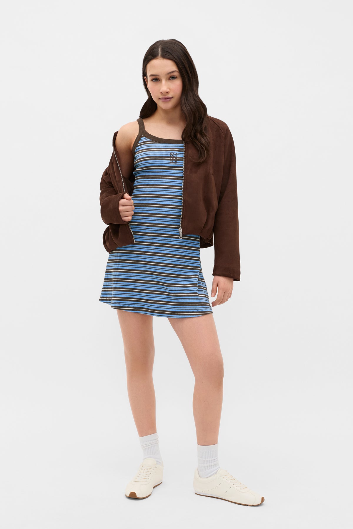 Stripe Logo Rib Dress