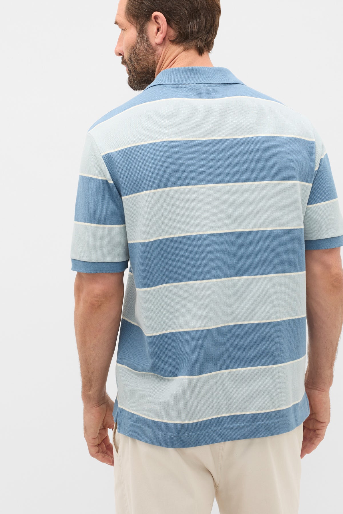 Stripe Pique Polo
