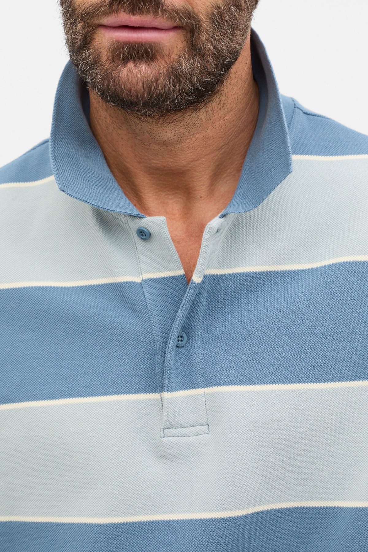 Stripe Pique Polo