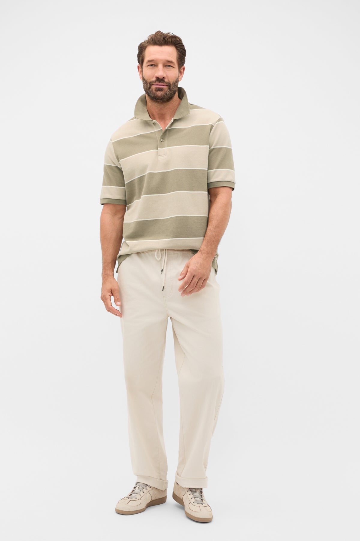 Stripe Pique Polo