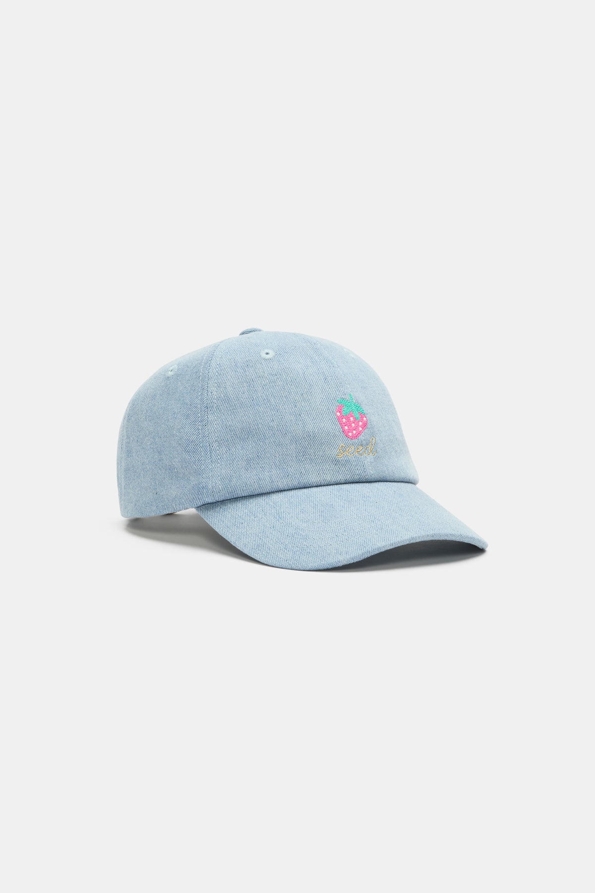 Strawberry Denim Cap