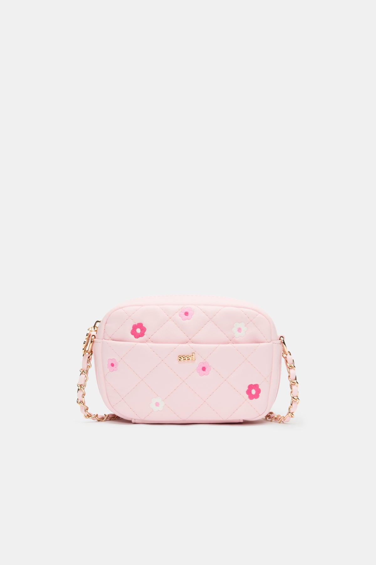Flower Embroidered Camera Bag