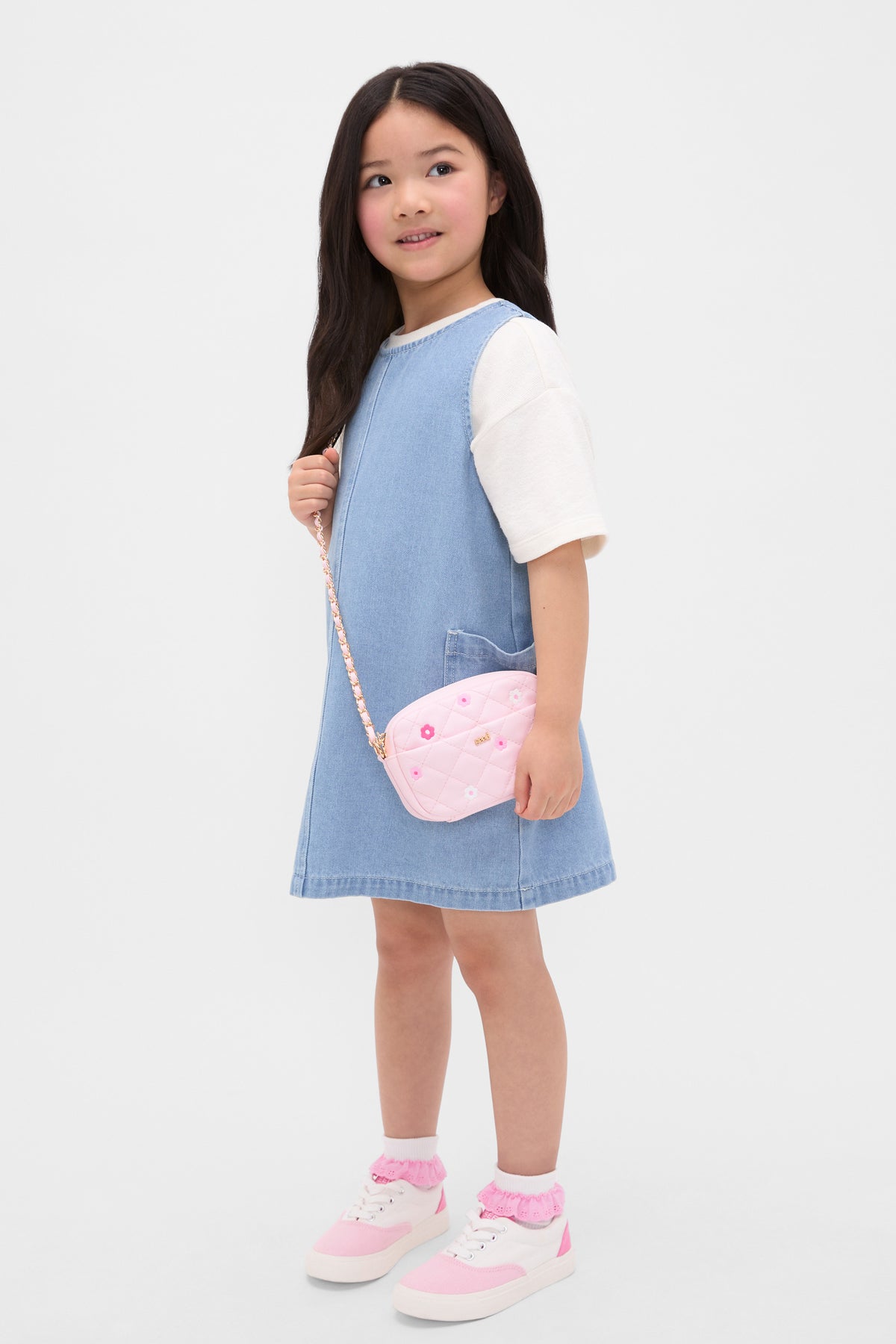 Flower Embroidered Camera Bag