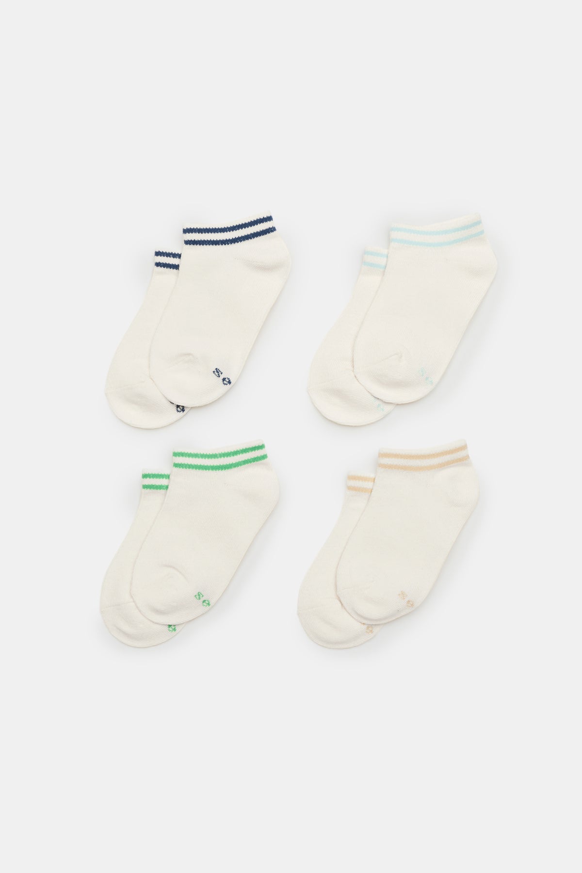 Stripe Ankle Sock 4 Pack