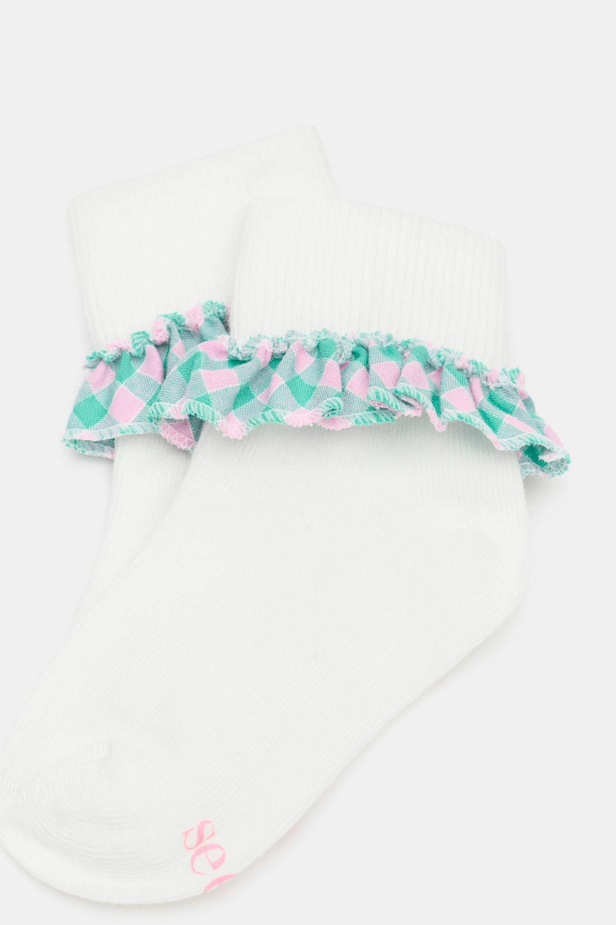 Gingham Frill Sock