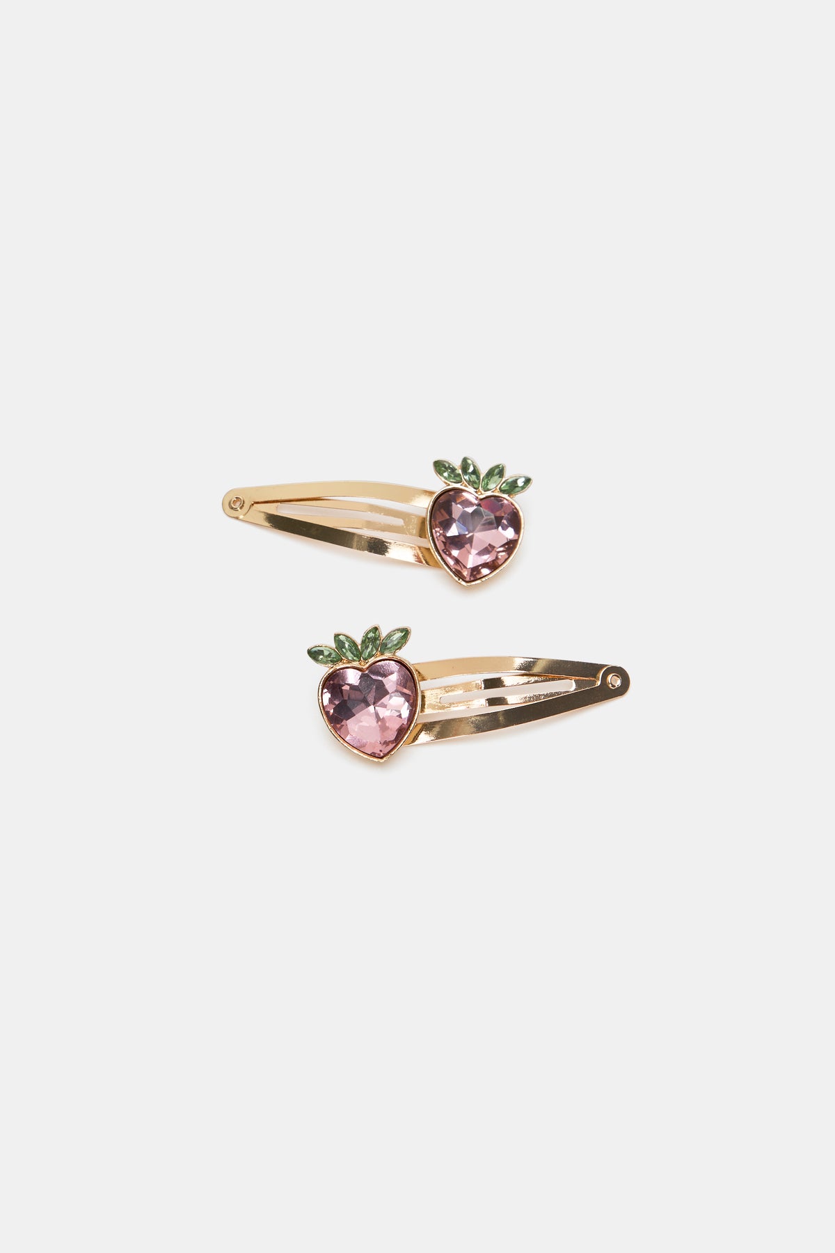 Strawberry Heart Jewel Snaps