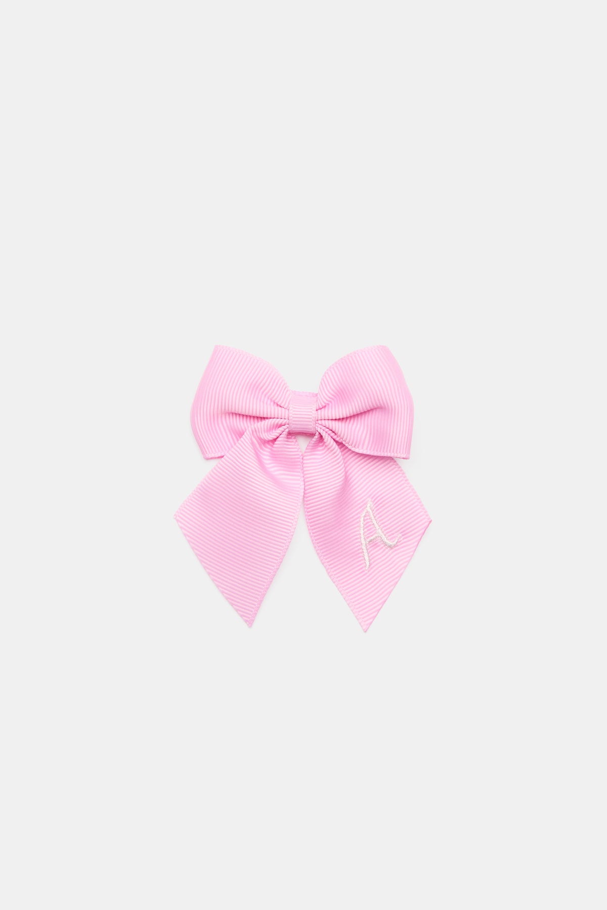 Grosgrain Initial Bow Duck Clip