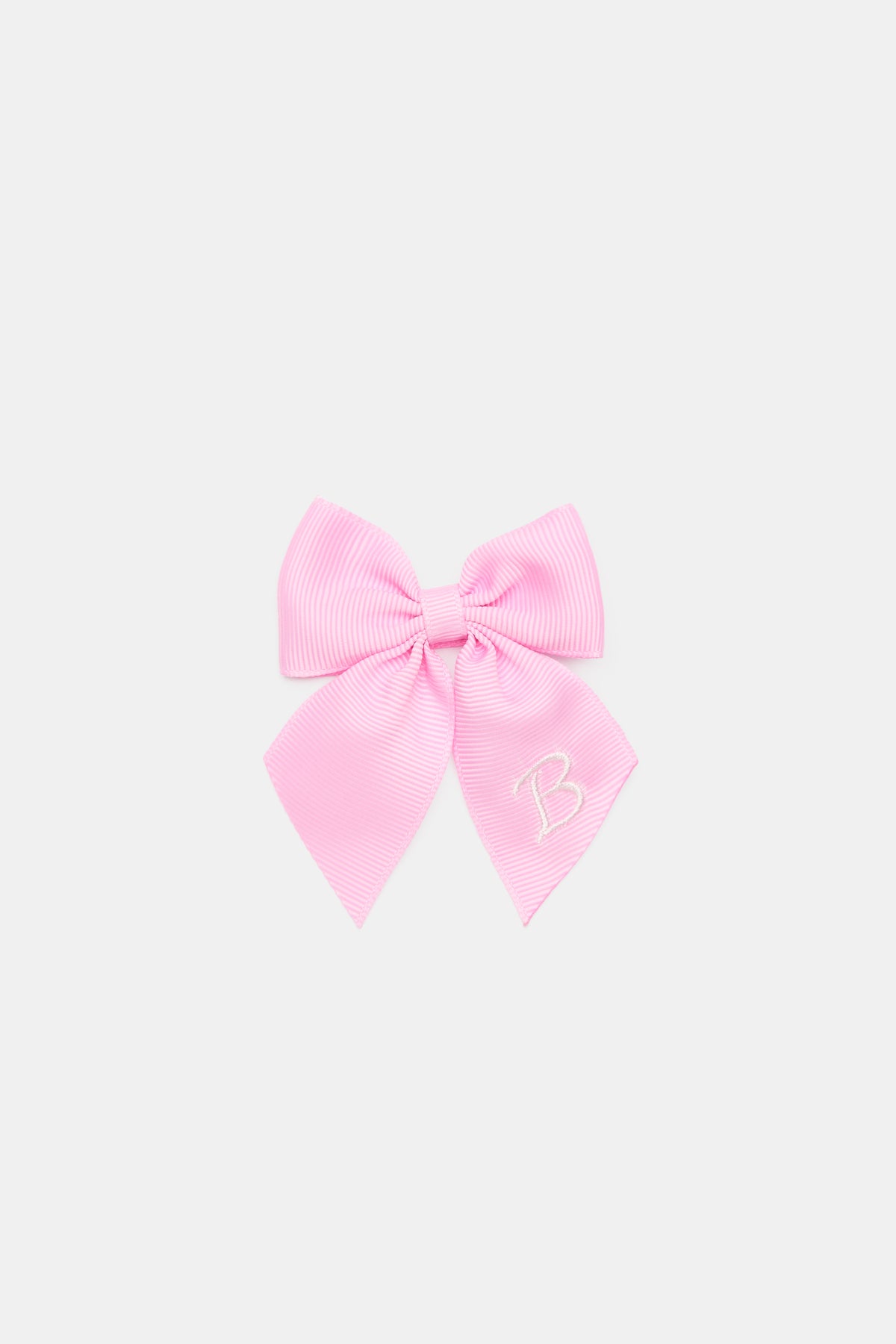Grosgrain Initial Bow Duck Clip