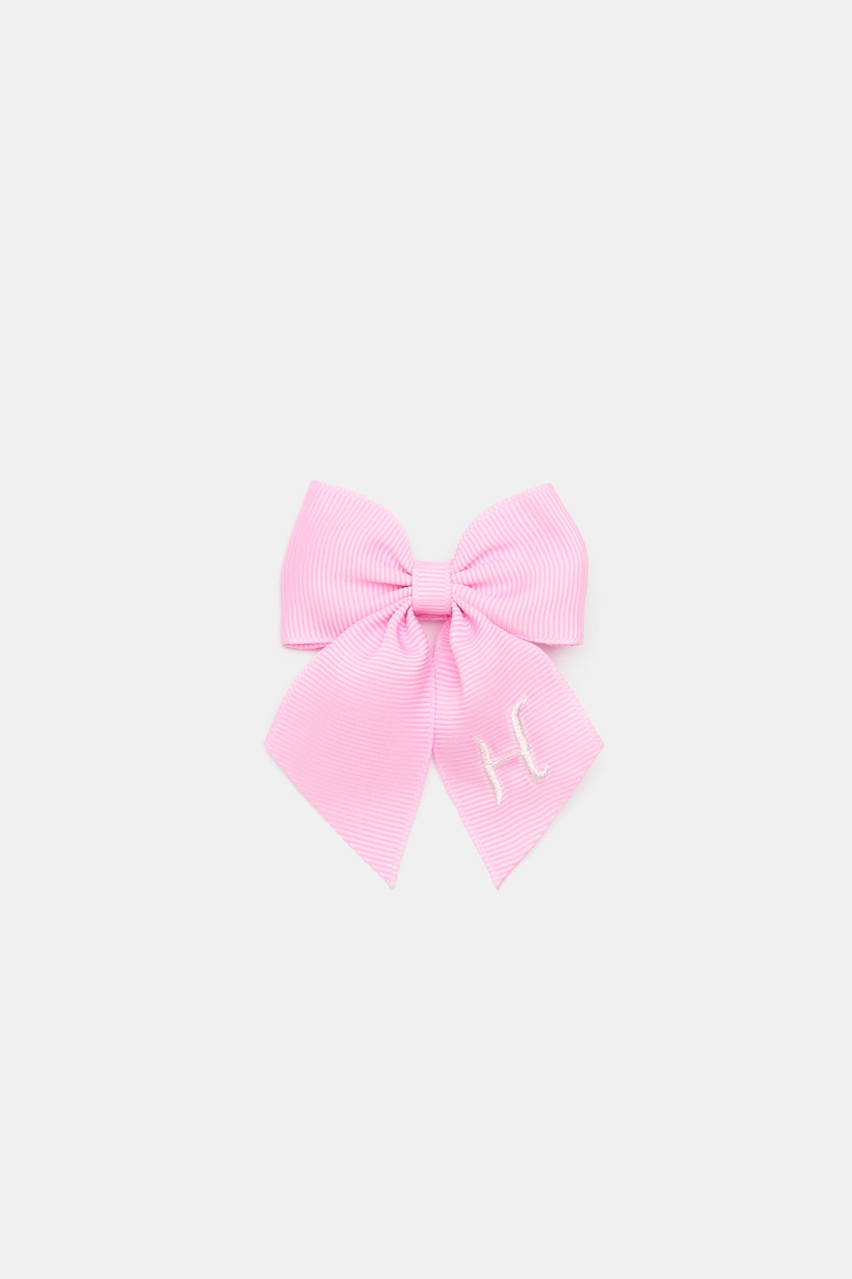 Grosgrain Initial Bow Duck Clip