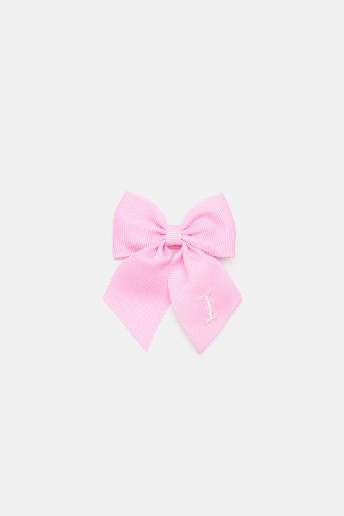 Grosgrain Initial Bow Duck Clip