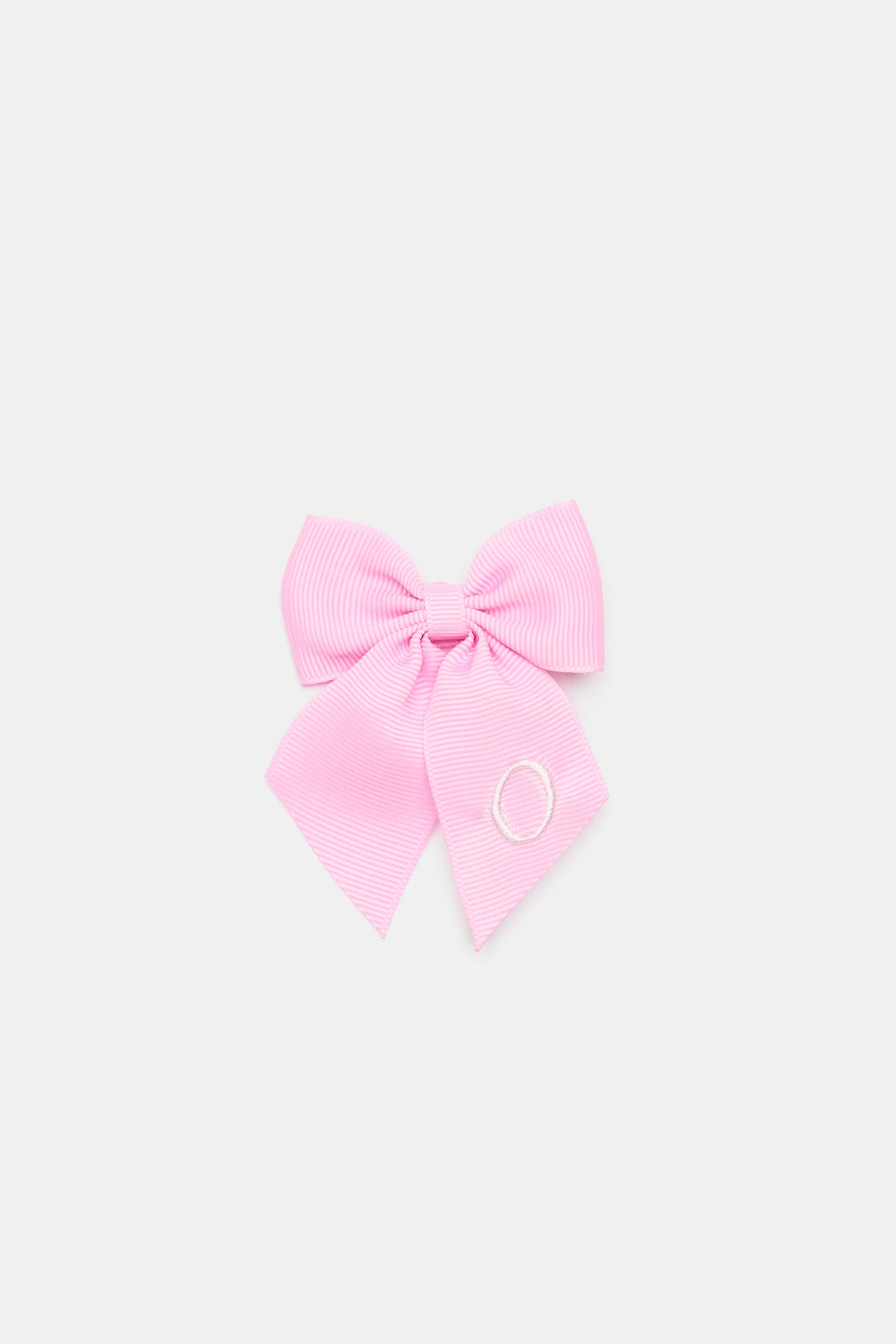 Grosgrain Initial Bow Duck Clip