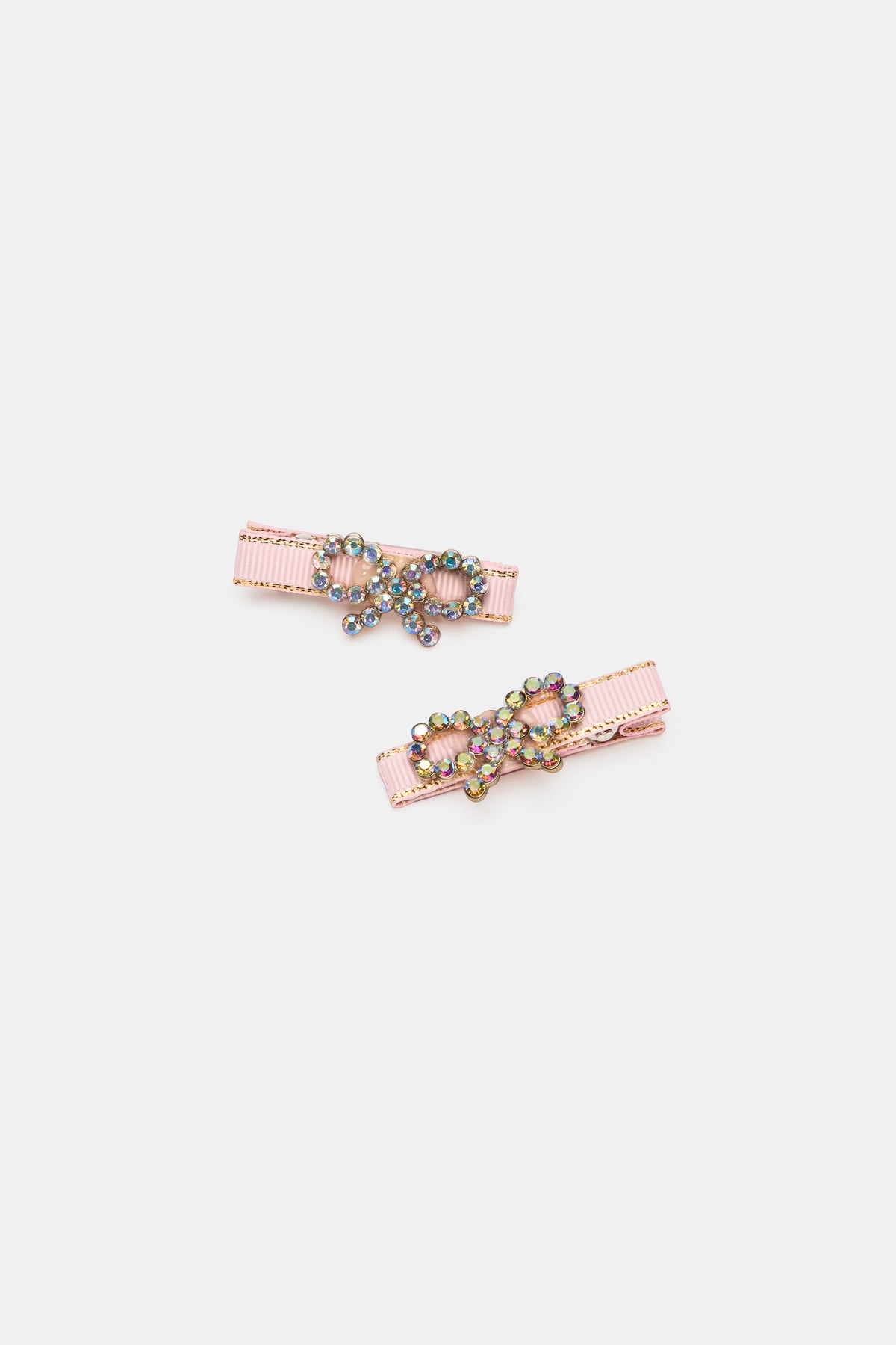 Diamante Bow Duck Clips
