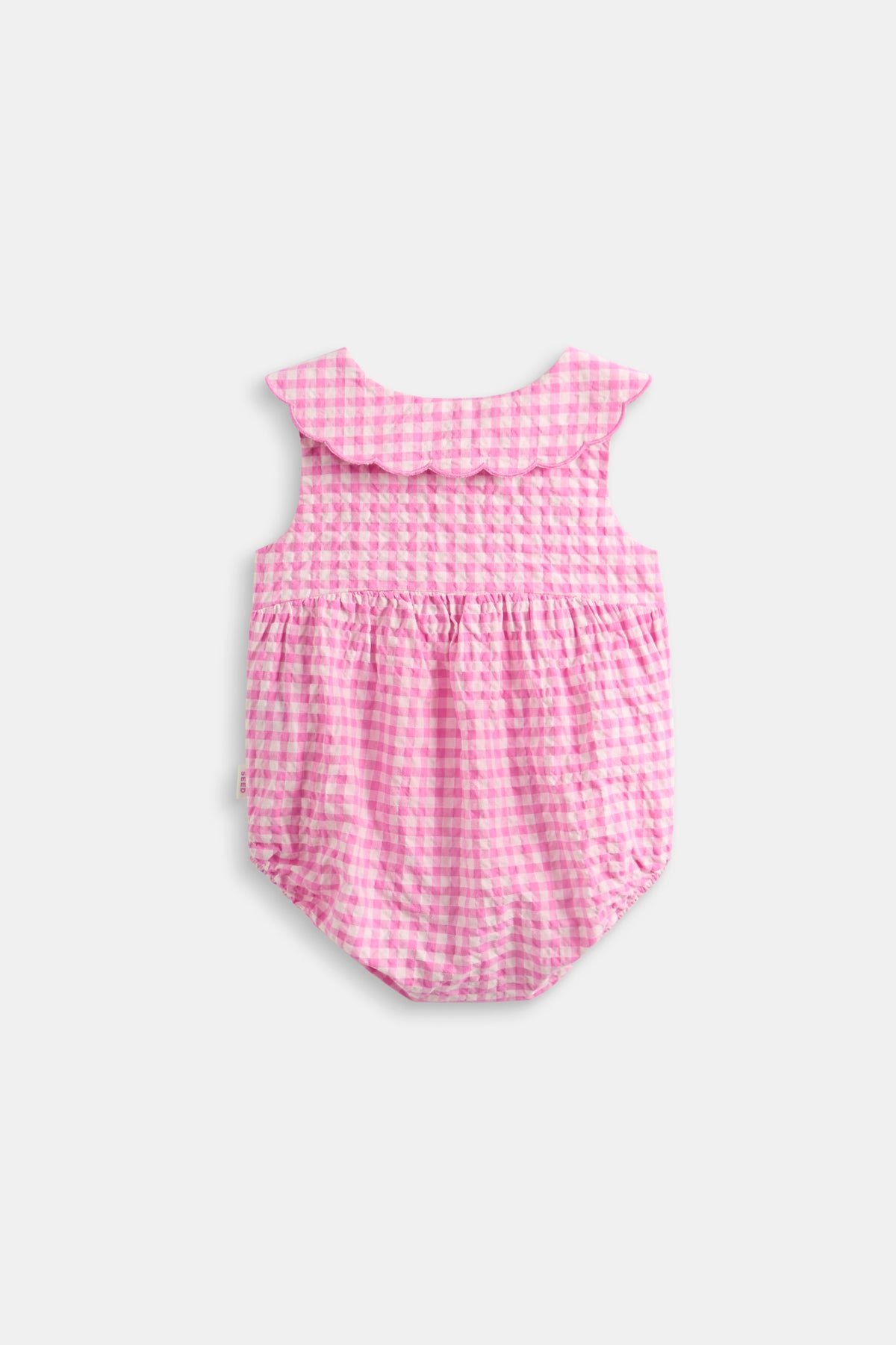 Gingham Scallop Romper