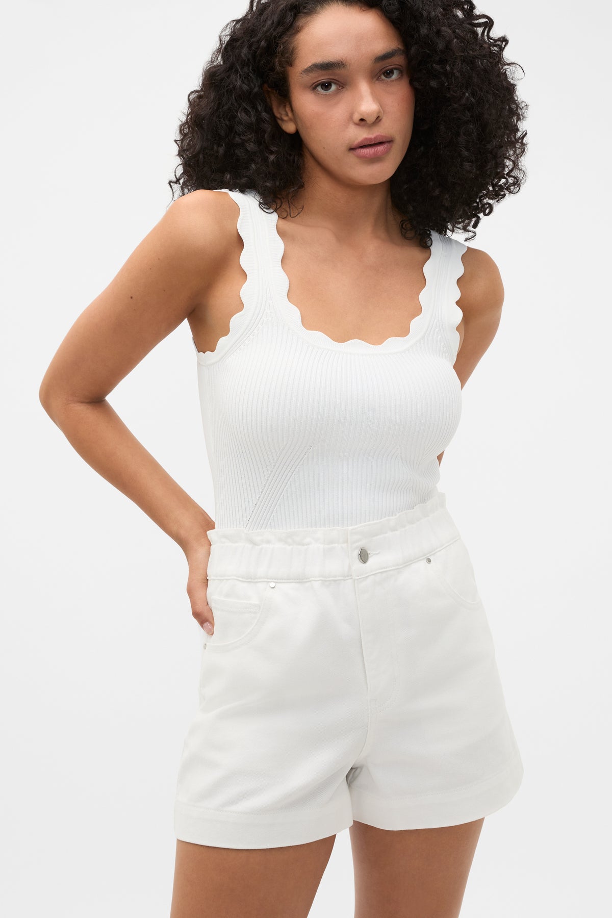 Core Denim Relaxed Paperbag Short