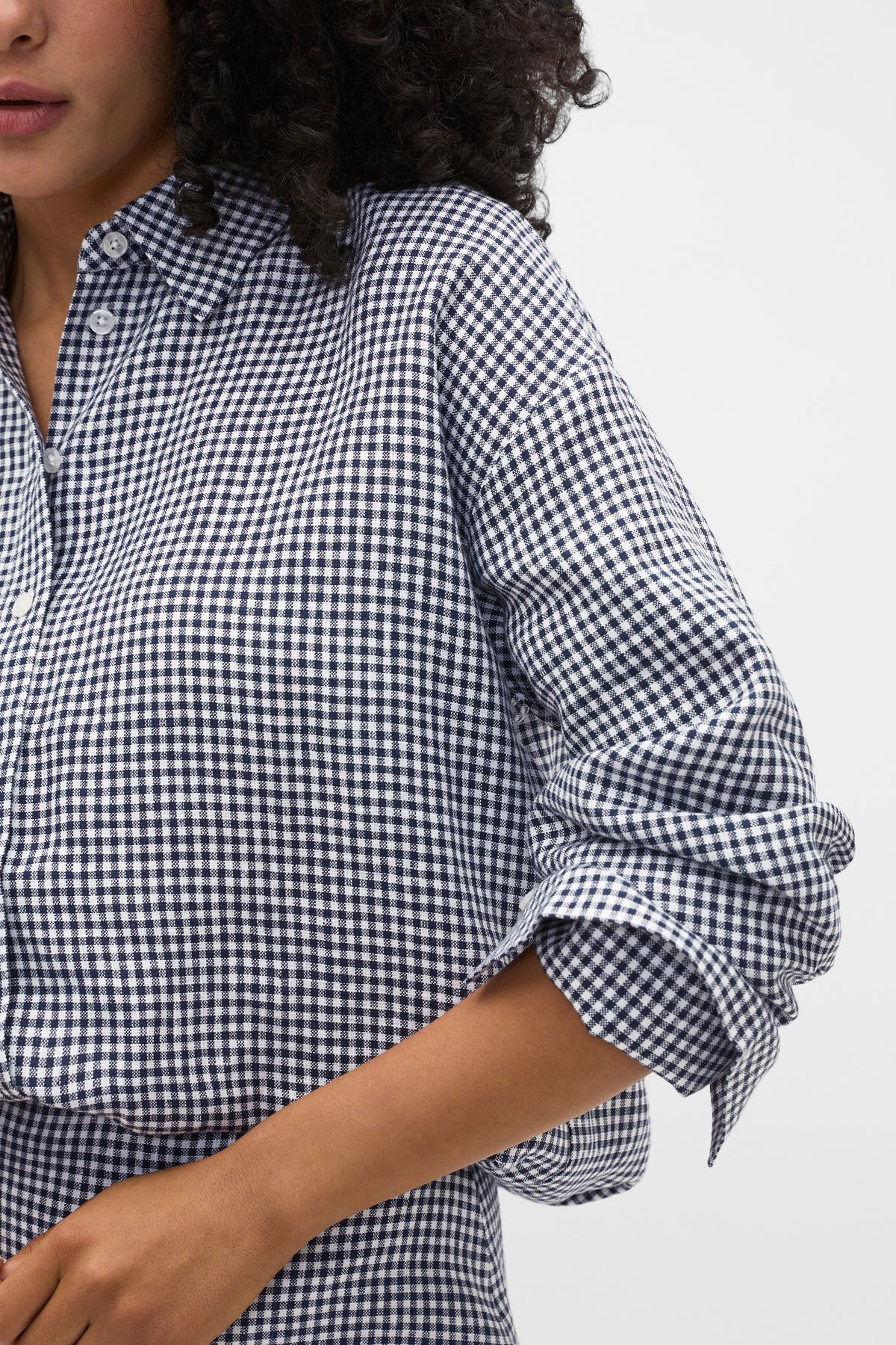 Linen Gingham Oversized Shirt