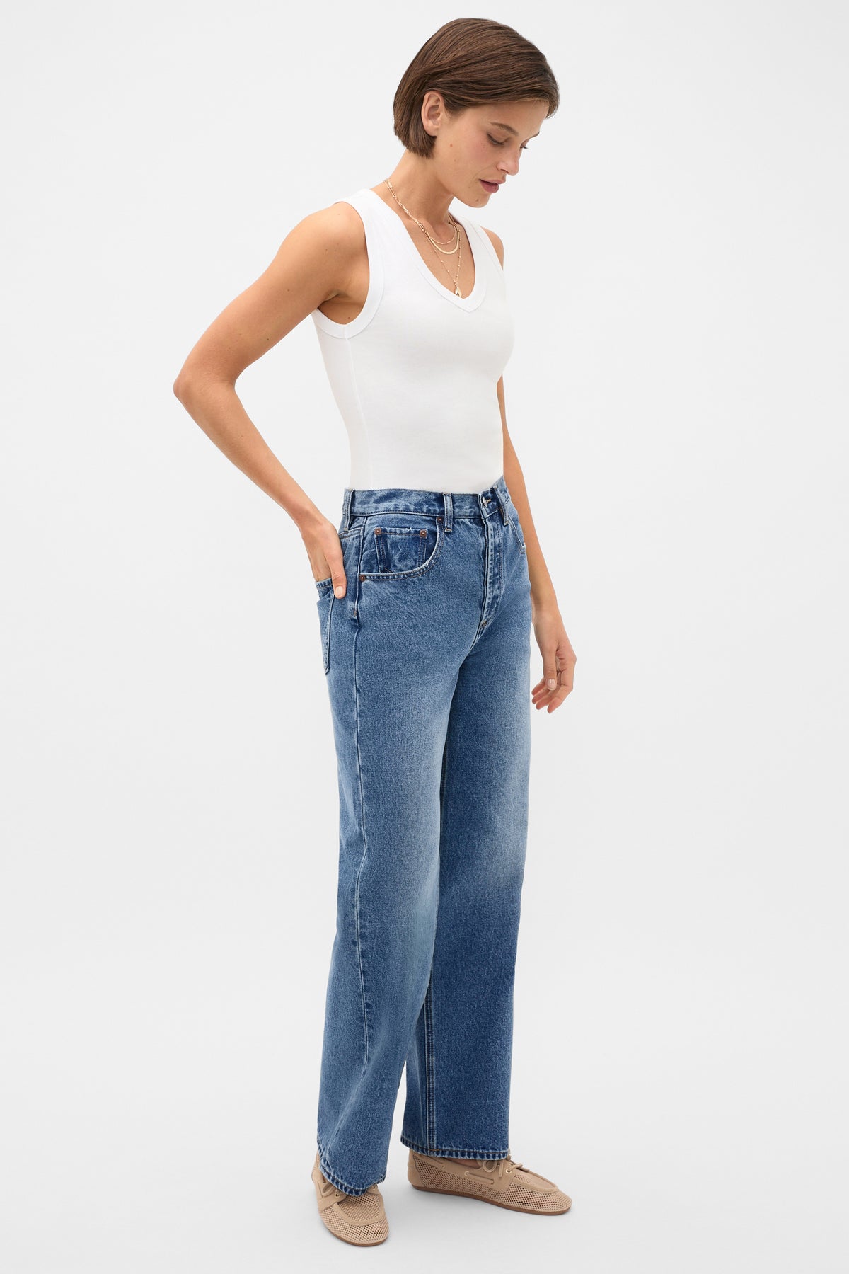 Australian Cotton V Neck Tank