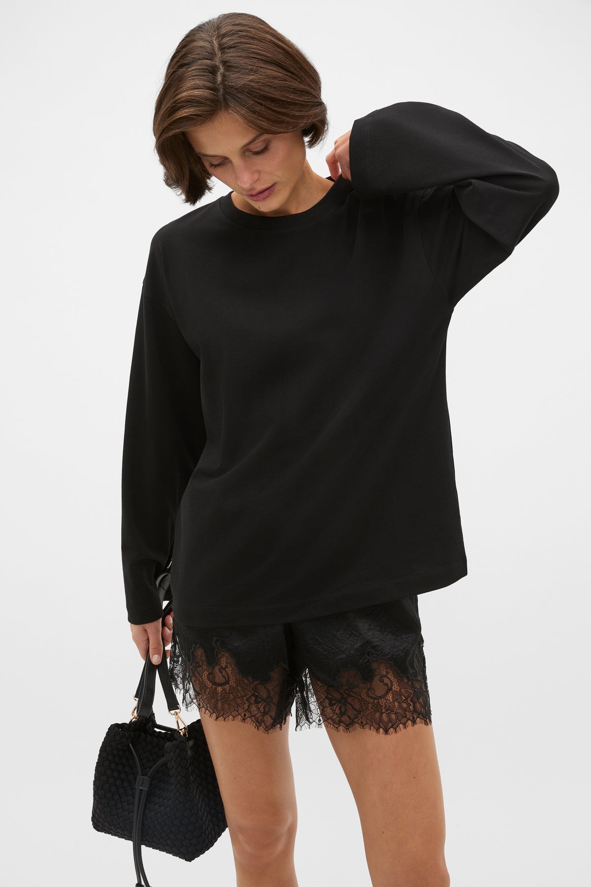 Cotton Relaxed Long Sleeve Top