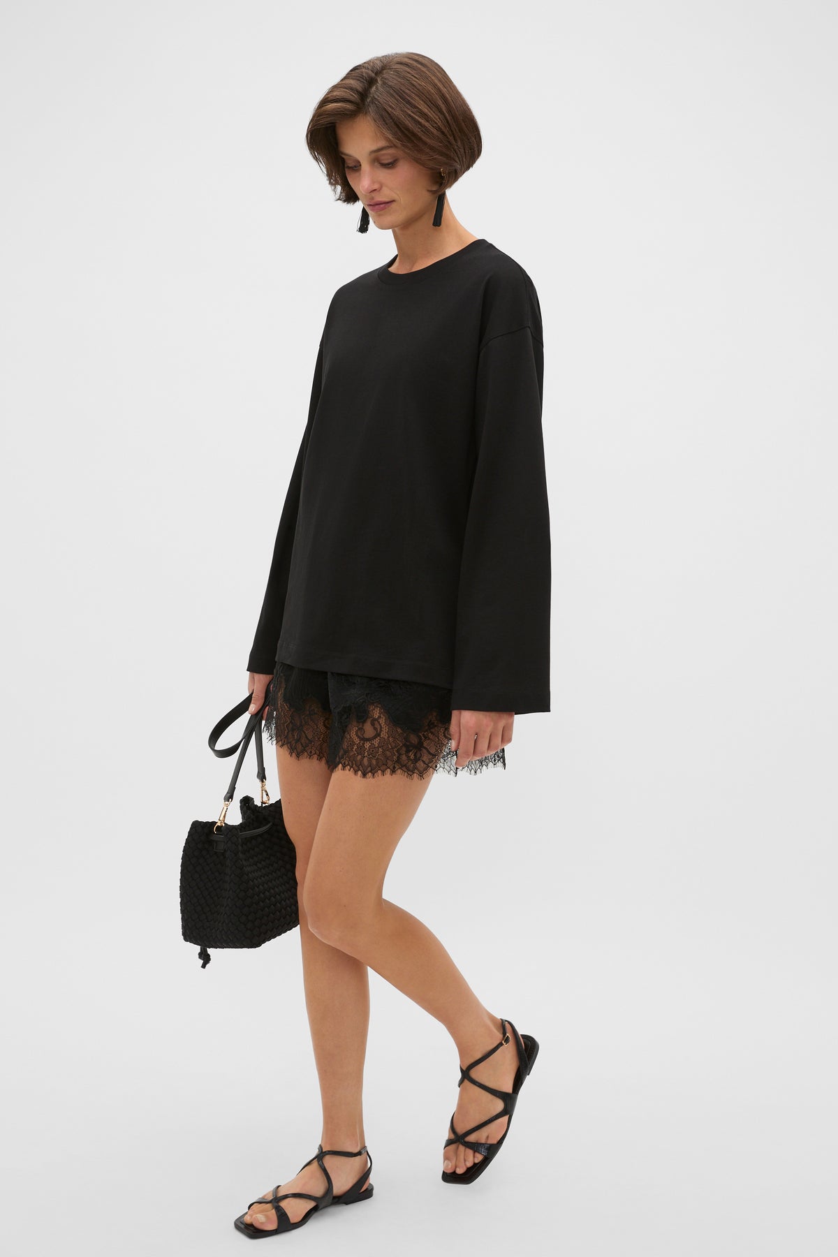 Cotton Relaxed Long Sleeve Top