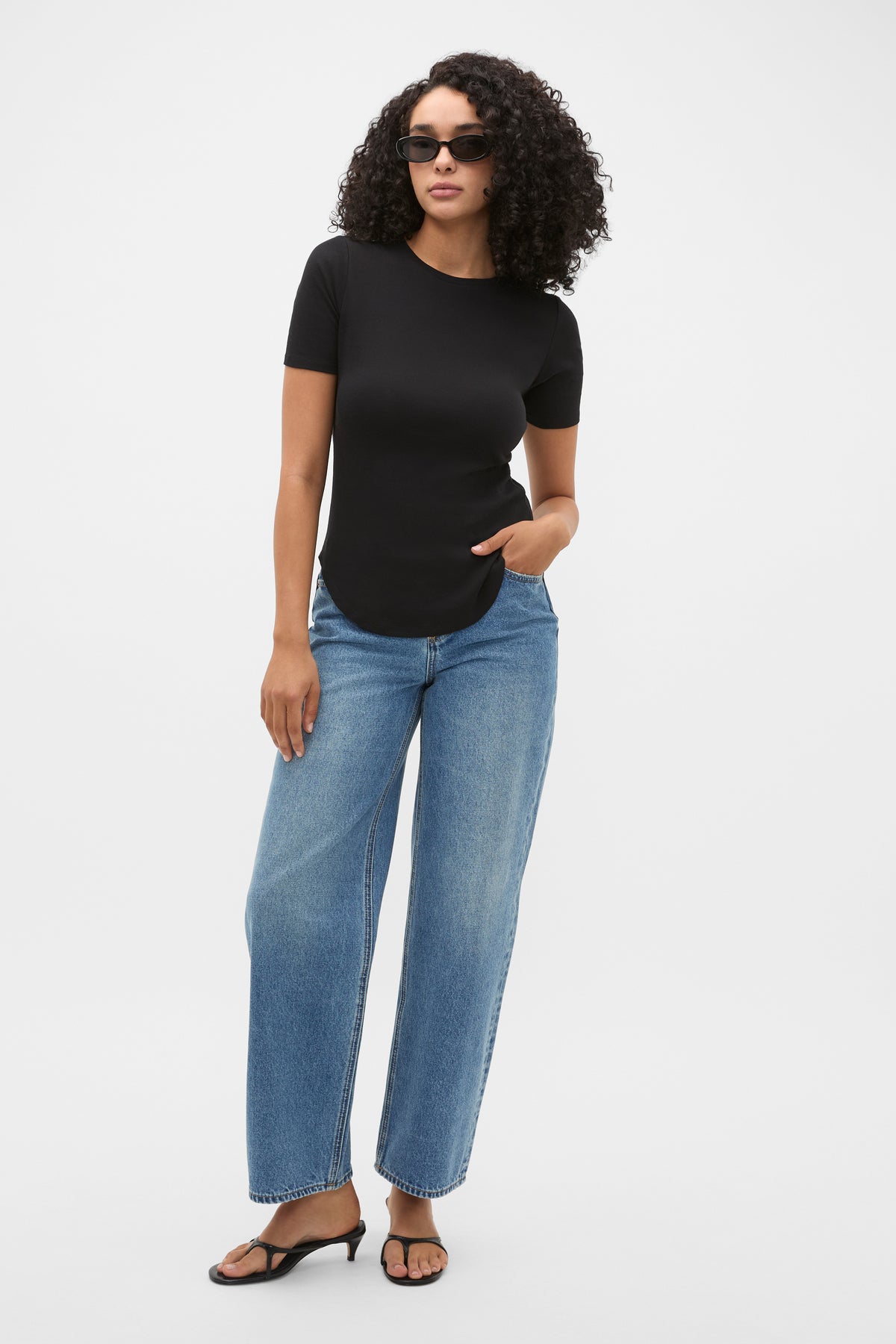 Cotton Curve Hem Tee