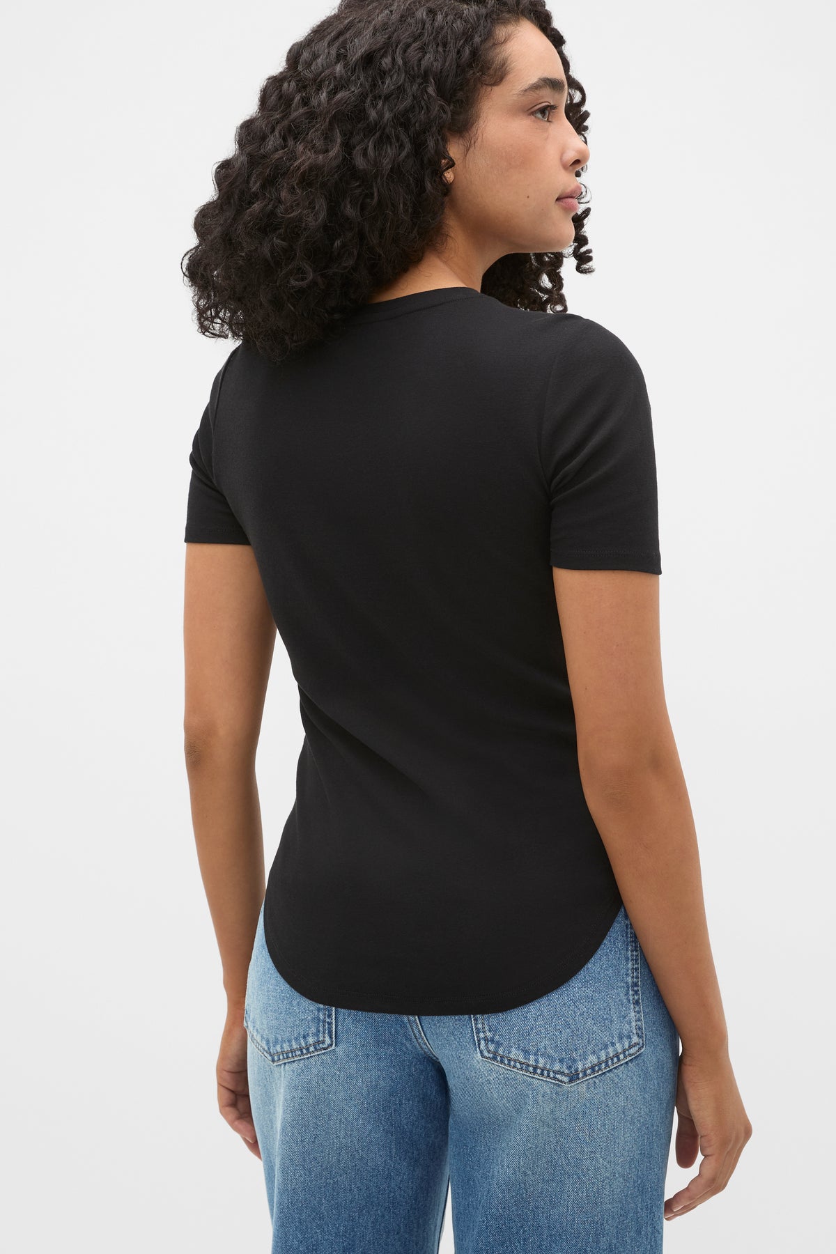 Cotton Curve Hem Tee