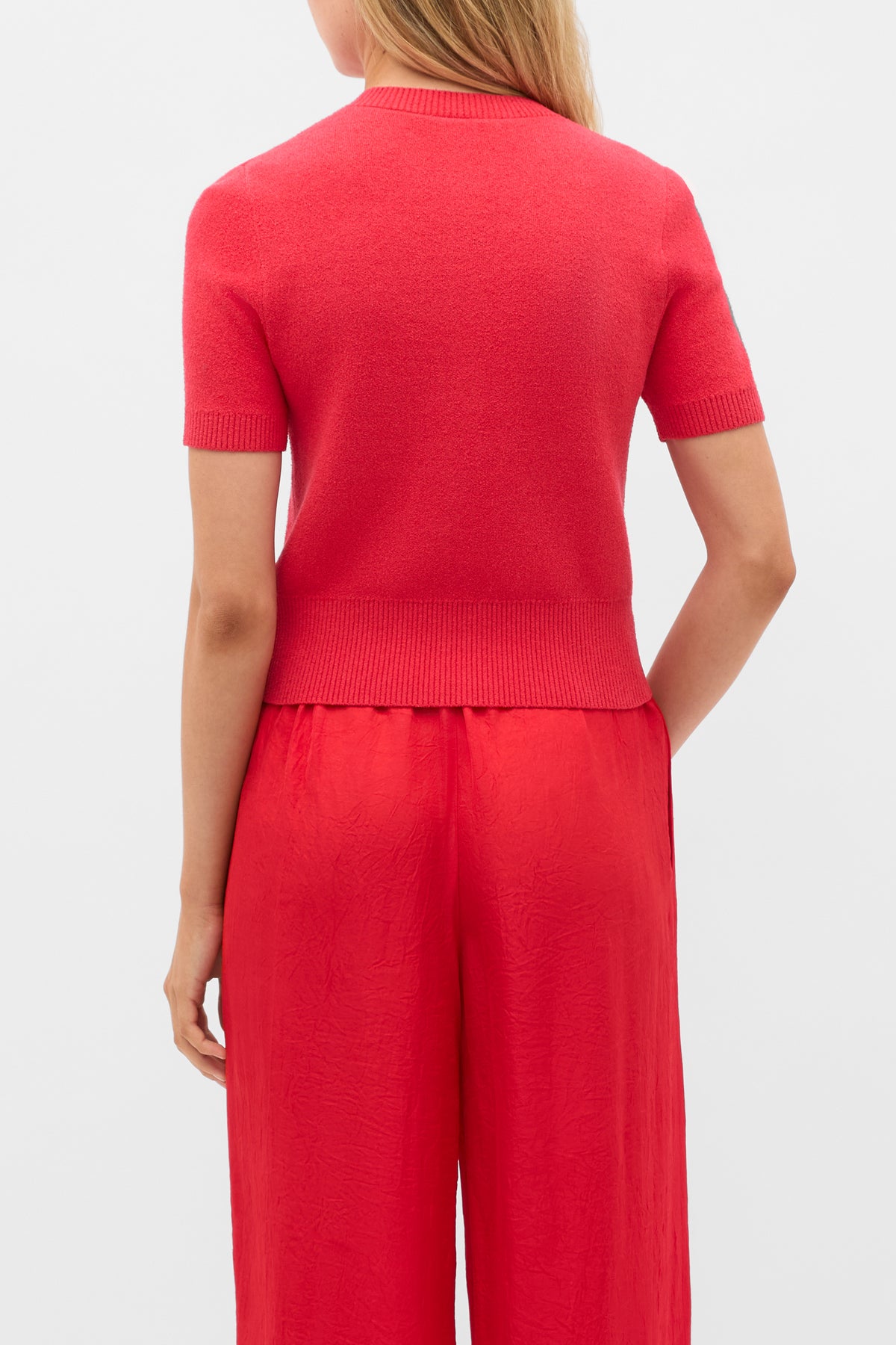 Boucle Short Sleeve Cardigan
