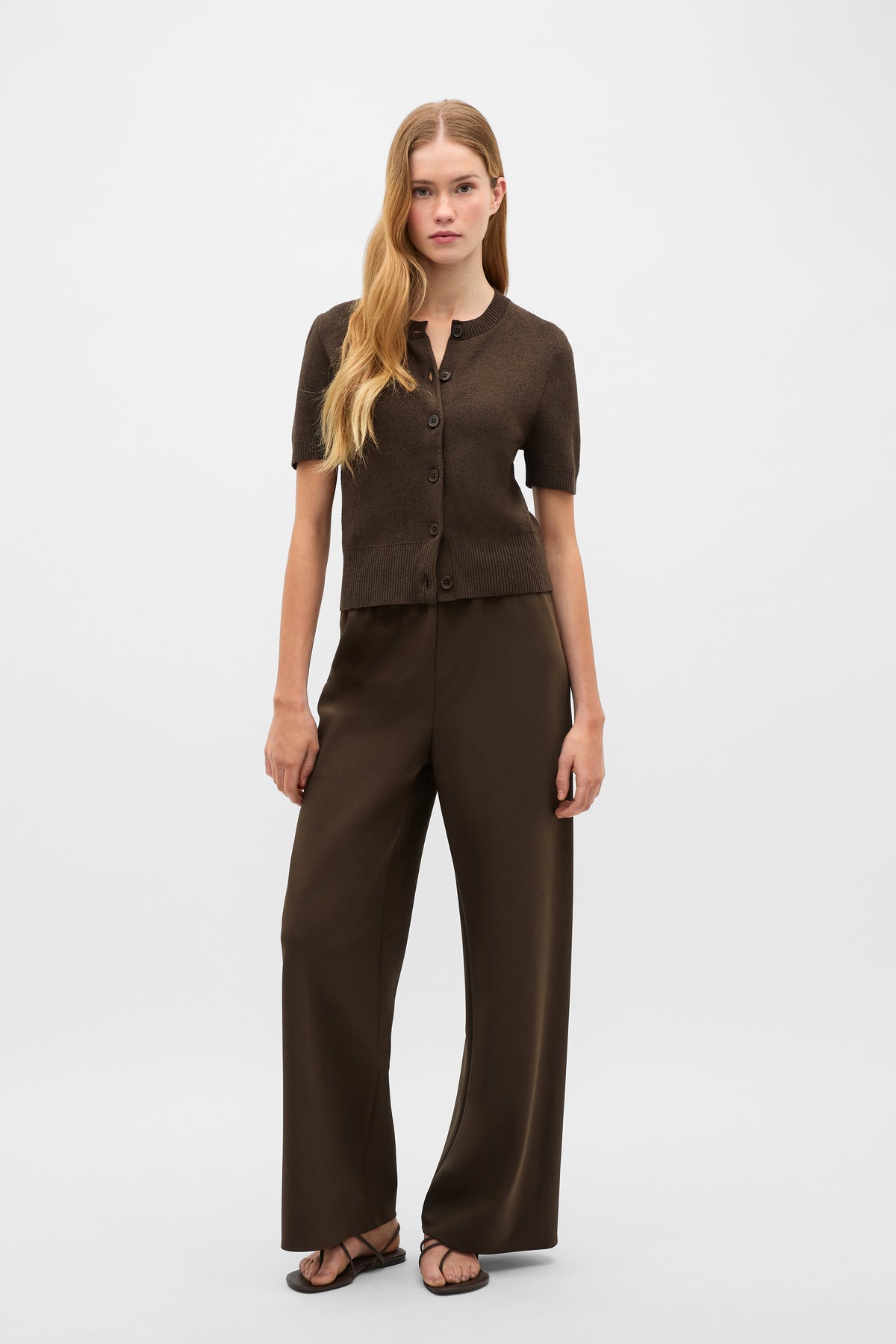 Boucle Short Sleeve Cardigan