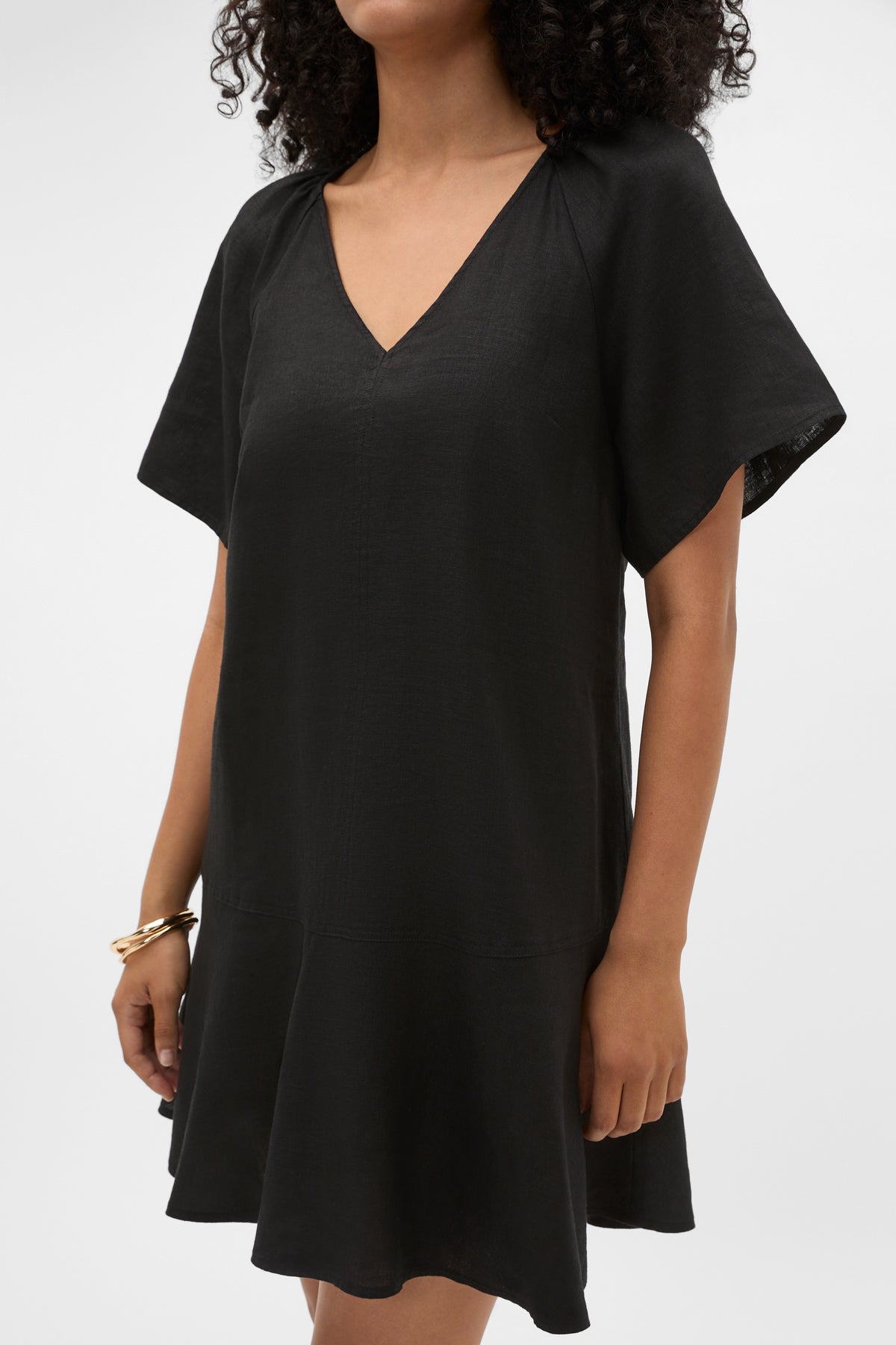Core Linen Flutter Mini Dress